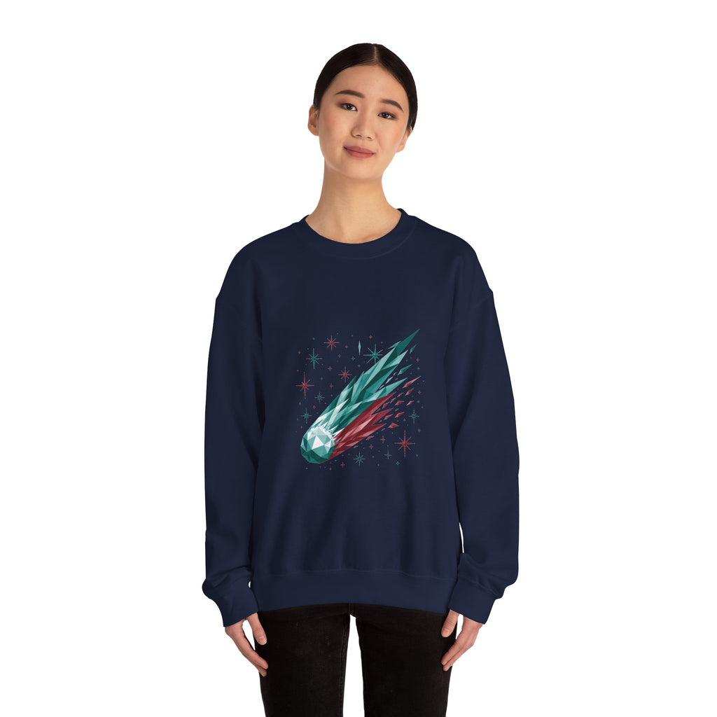 Matching Couple Sweatshirt - Comet & Asteroid Matching Couple Comfort Colors Crew Geometric Art His Hers Love Gift - Design A