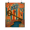 Giant Key Performance Wall Art Poster 24×36 Psychedelic Dining Room Decor Maximalist Print
