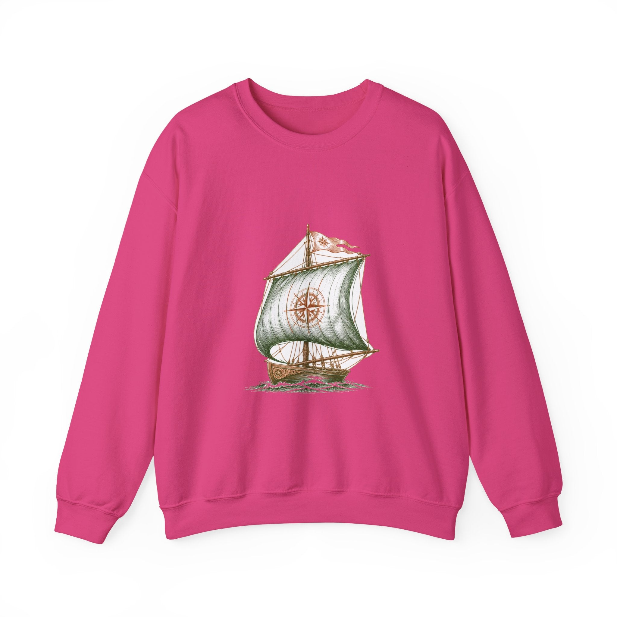 Matching Couple Sweatshirt - Anchor & Sail Matching Couple Crewneck Sweatshirt Vintage Art His Hers Wedding Gift - Design B