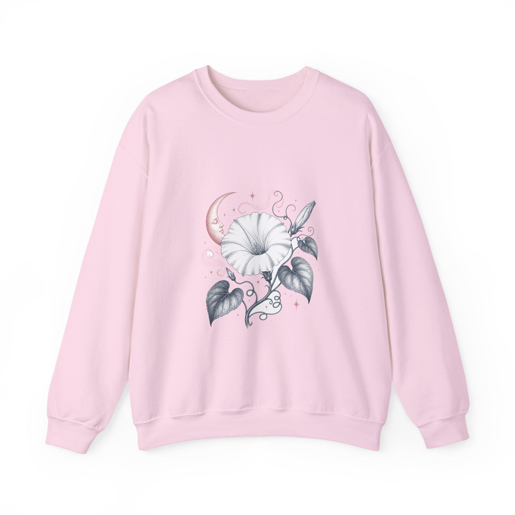Matching Couple Sweatshirt - Sunflower & Moonflower Matching Couple Comfort Colors Crew Vintage Art His Hers Honeymoon Gift - Design B