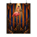 Flamingo Tightrope Wall Art Poster 24×36 Art Deco Bar Area Decor Maximalist Print