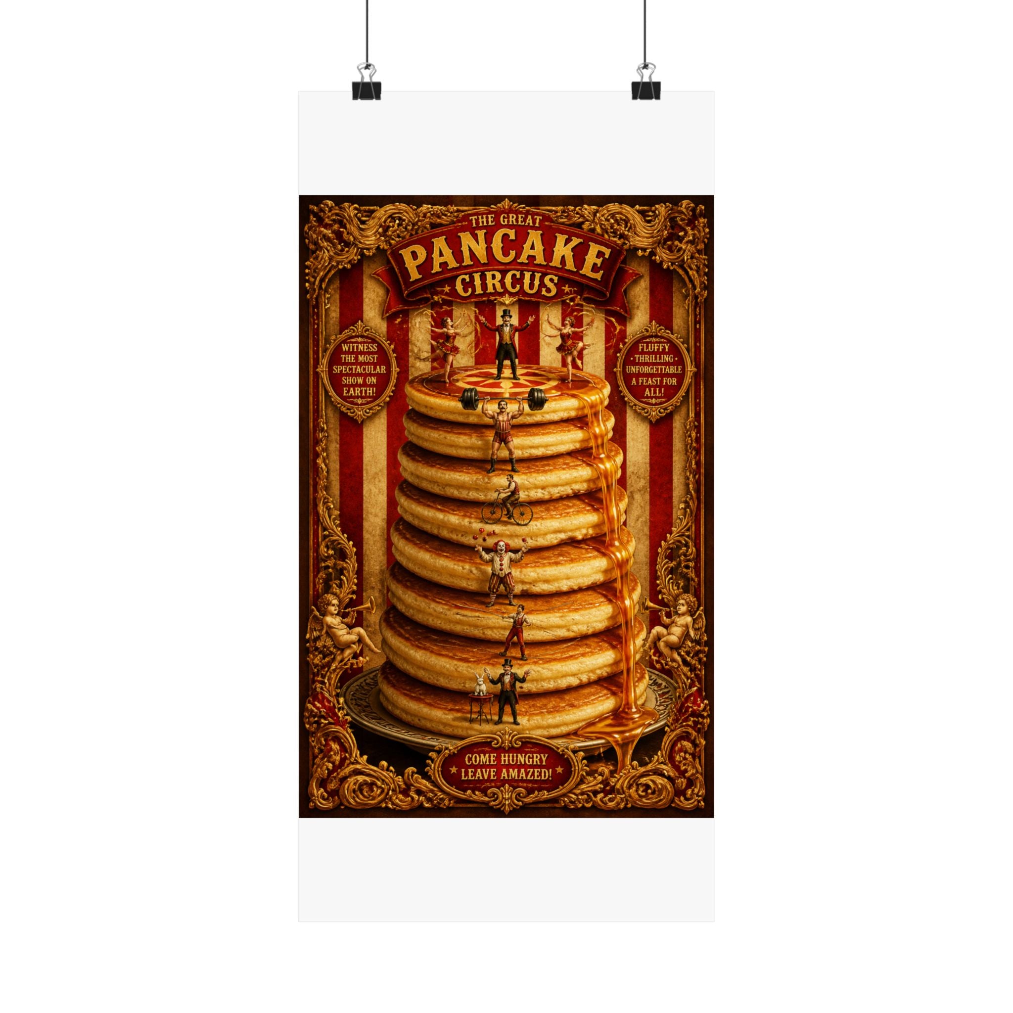 Pancake Stack Platform Wall Art Poster 24×36 Baroque Studio Decor Maximalist Print