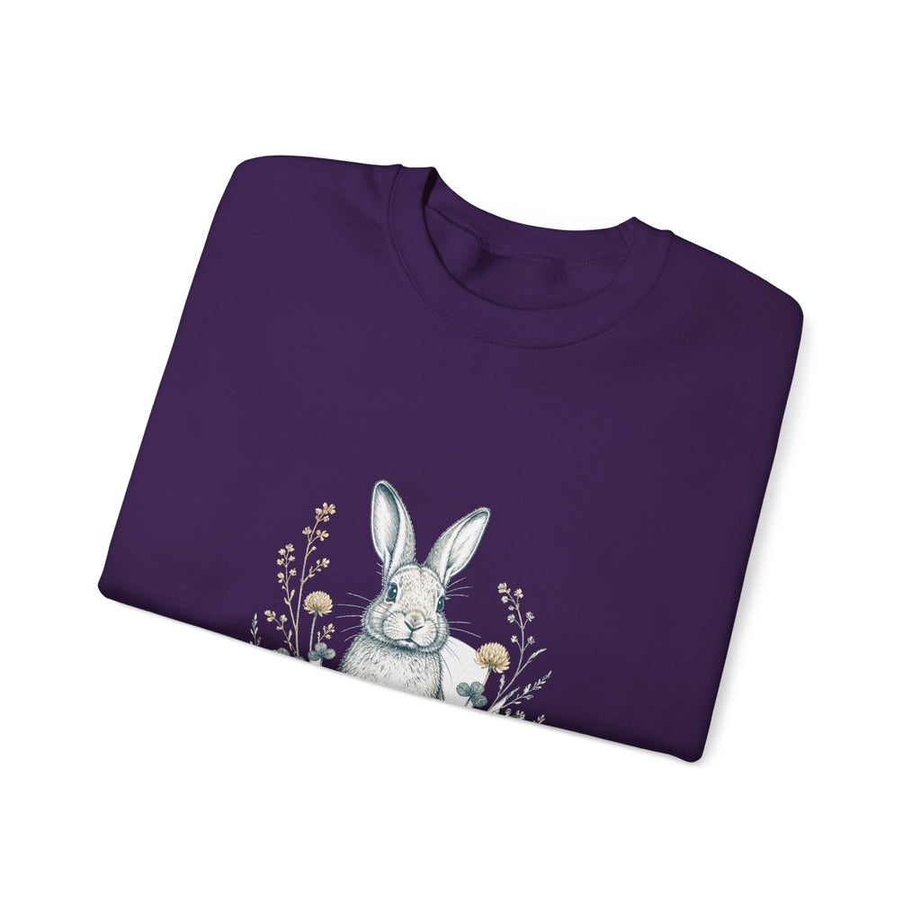 Matching Couple Sweatshirt - Fox & Rabbit Matching Couple Crewneck Sweatshirt Hand-Drawn Art His Hers Best Friend Gift - Design B