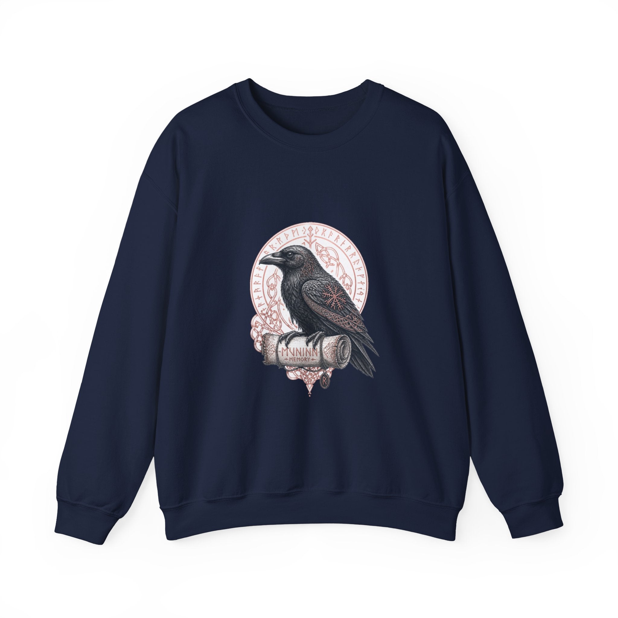 Matching Couple Sweatshirt - Huginn & Muninn Matching Couple Comfort Colors Crew Hand-Drawn Art His Hers Anniversary Gift - Design B
