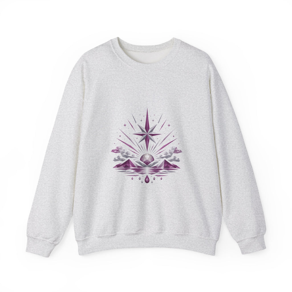 Matching Couple Sweatshirt - Evening & Morning Star Matching Couple Crewneck Sweatshirt Geometric Art His Hers Couple Gift - Design B