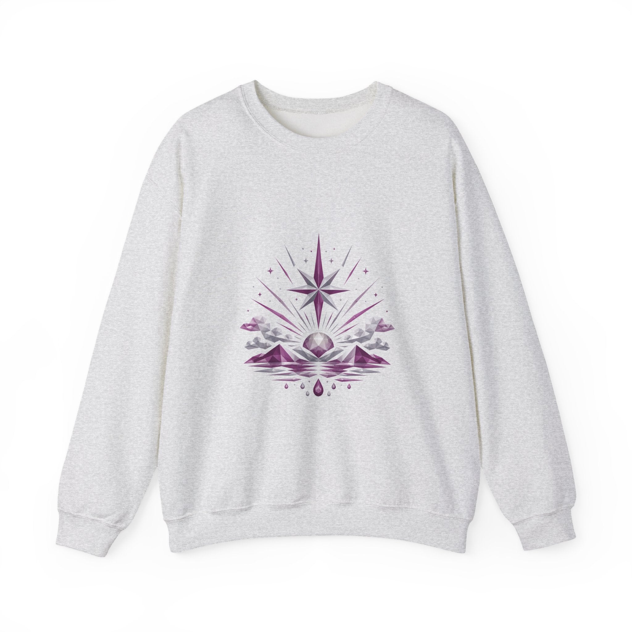 Matching Couple Sweatshirt - Evening & Morning Star Matching Couple Crewneck Sweatshirt Geometric Art His Hers Couple Gift - Design B