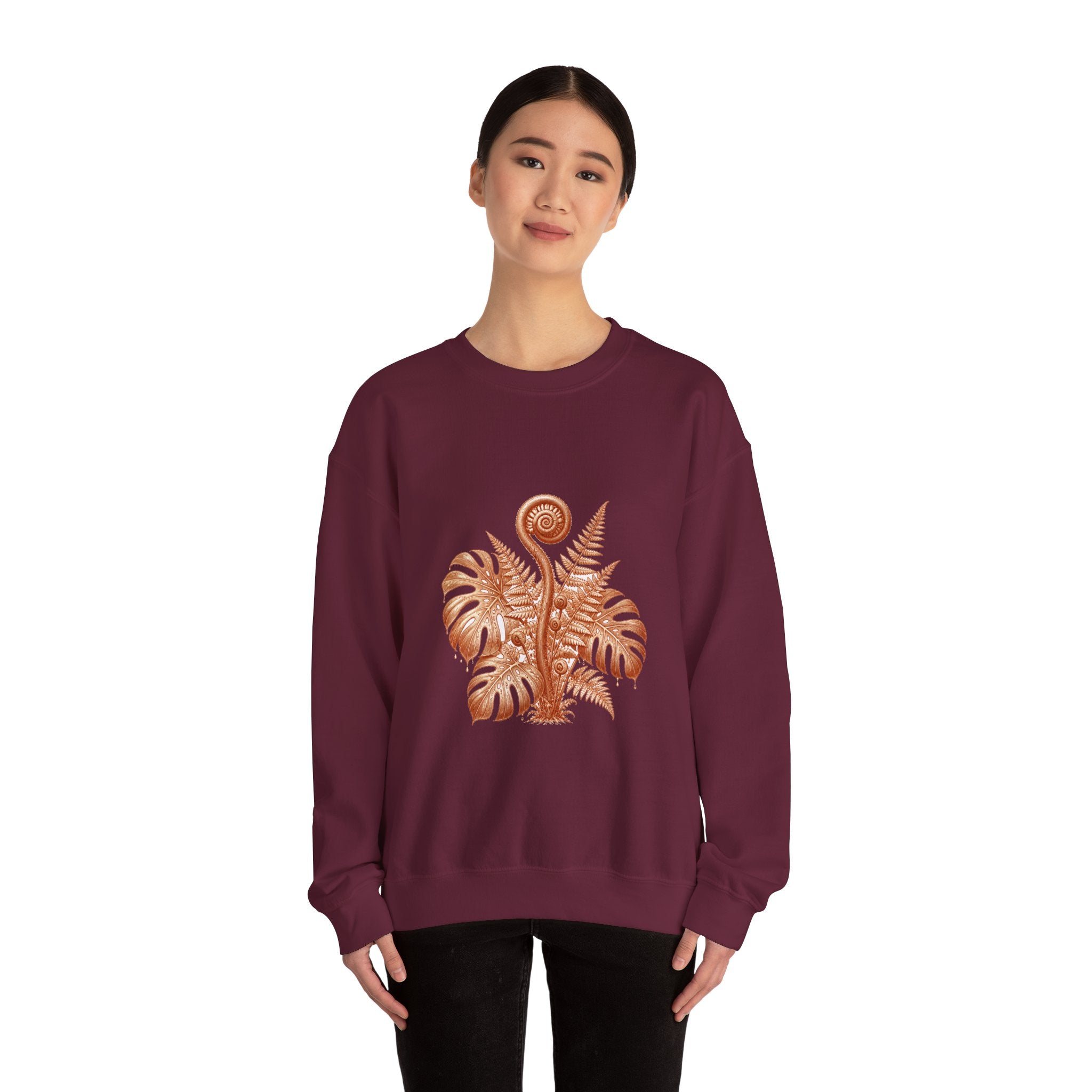 Matching Couple Sweatshirt - Desert & Rainforest Matching Couple Crewneck Sweatshirt Vintage Art His Hers Wedding Gift - Design B