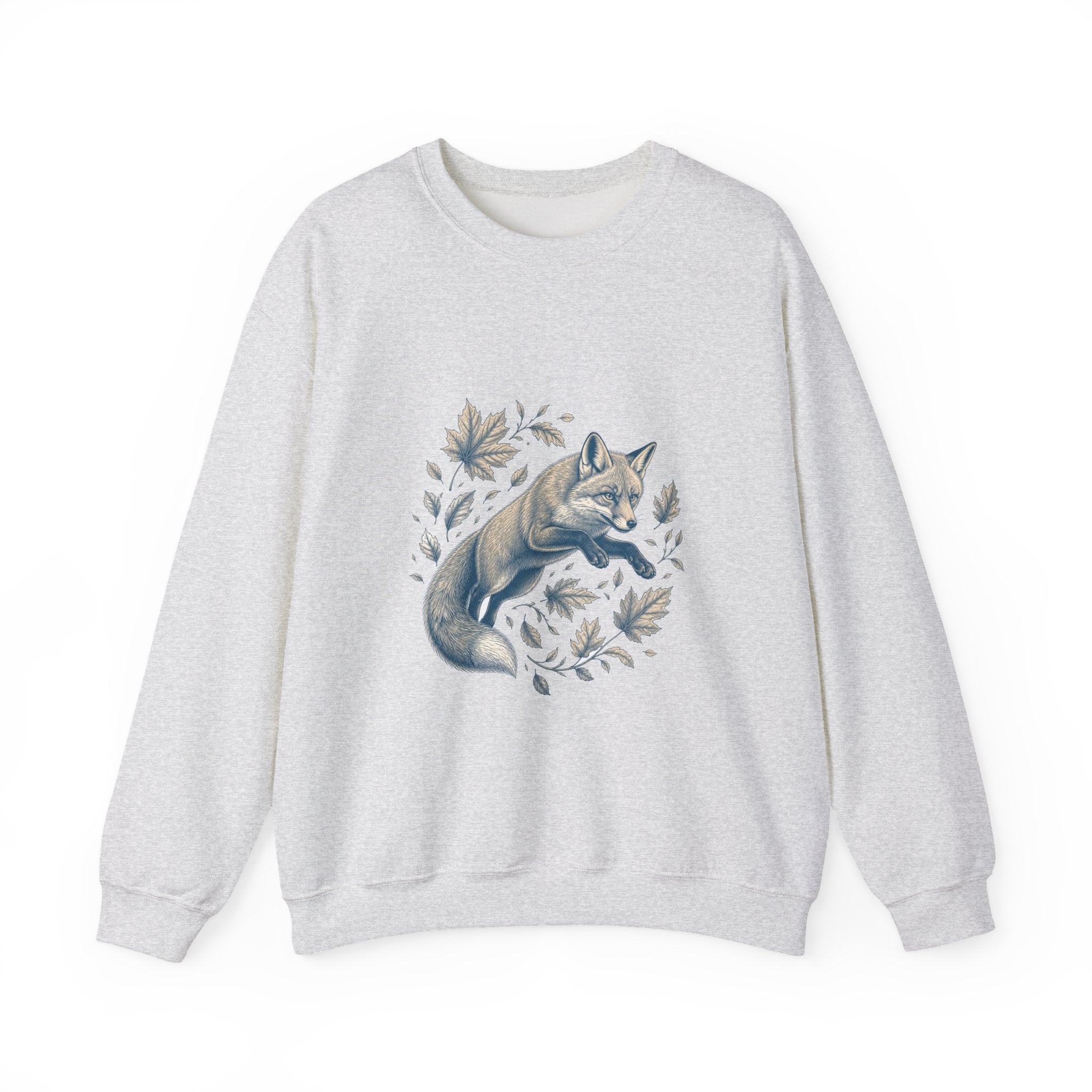 Matching Couple Sweatshirt - Fox & Rabbit Matching Couple Crewneck Sweatshirt Vintage Art His Hers Wedding Gift - Design A