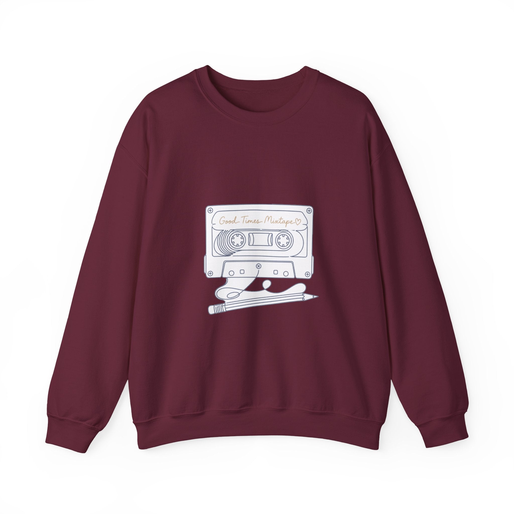Matching Couple Sweatshirt - Vinyl & Cassette Matching Couple Crewneck Sweatshirt Minimalist Art His Hers Valentine Gift - Design B