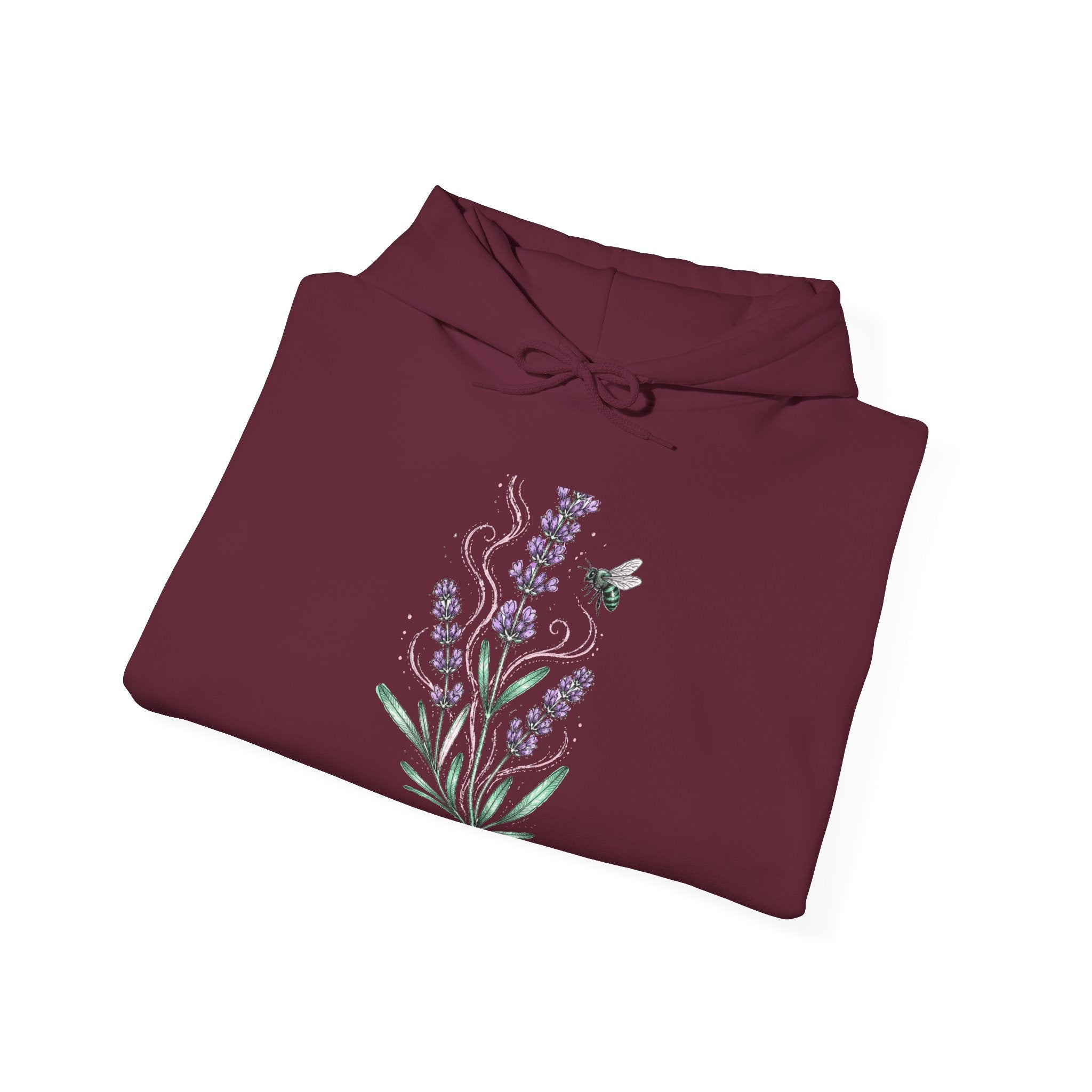 Matching Couple Sweatshirt - Lavender & Thistle Matching Couple Hooded Sweatshirt Hand-Drawn Art His Hers Best Friend Gift - Design A