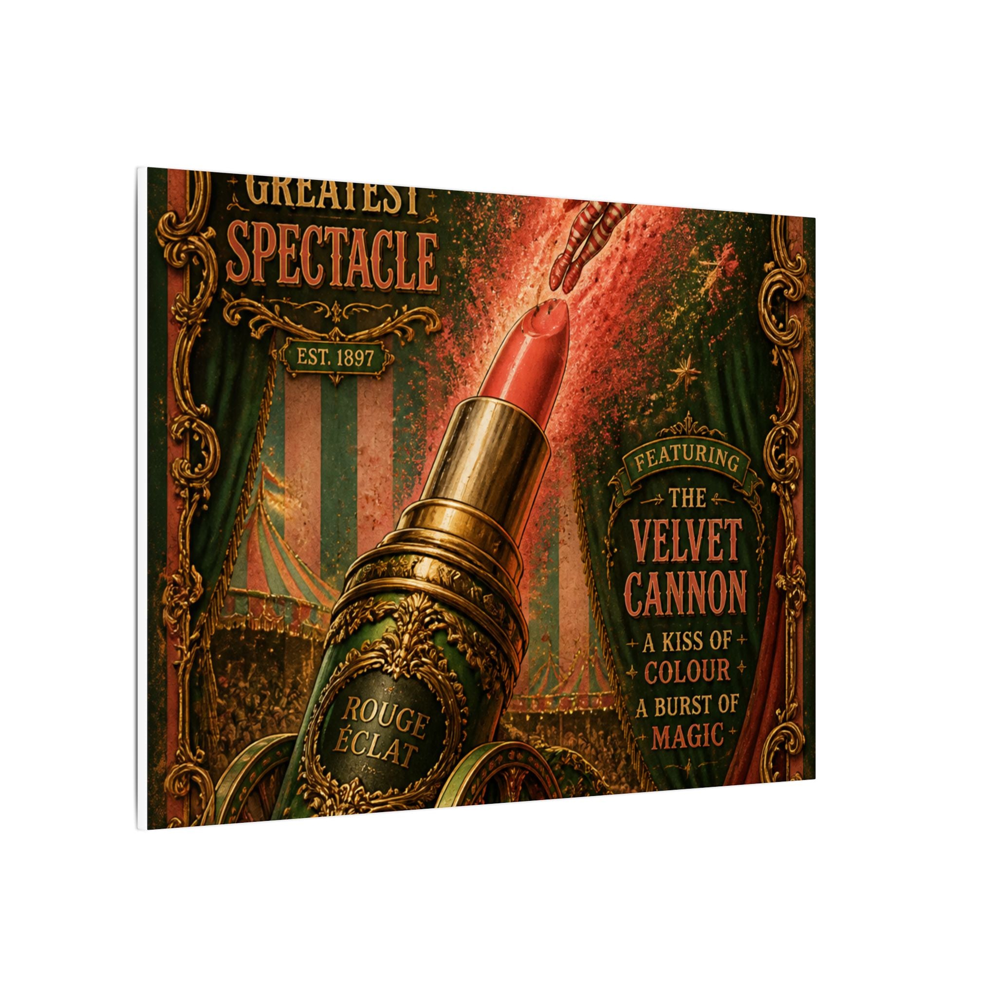 Lipstick Cannon Wall Art Canvas 16×20 Baroque Home Office Decor Maximalist Print