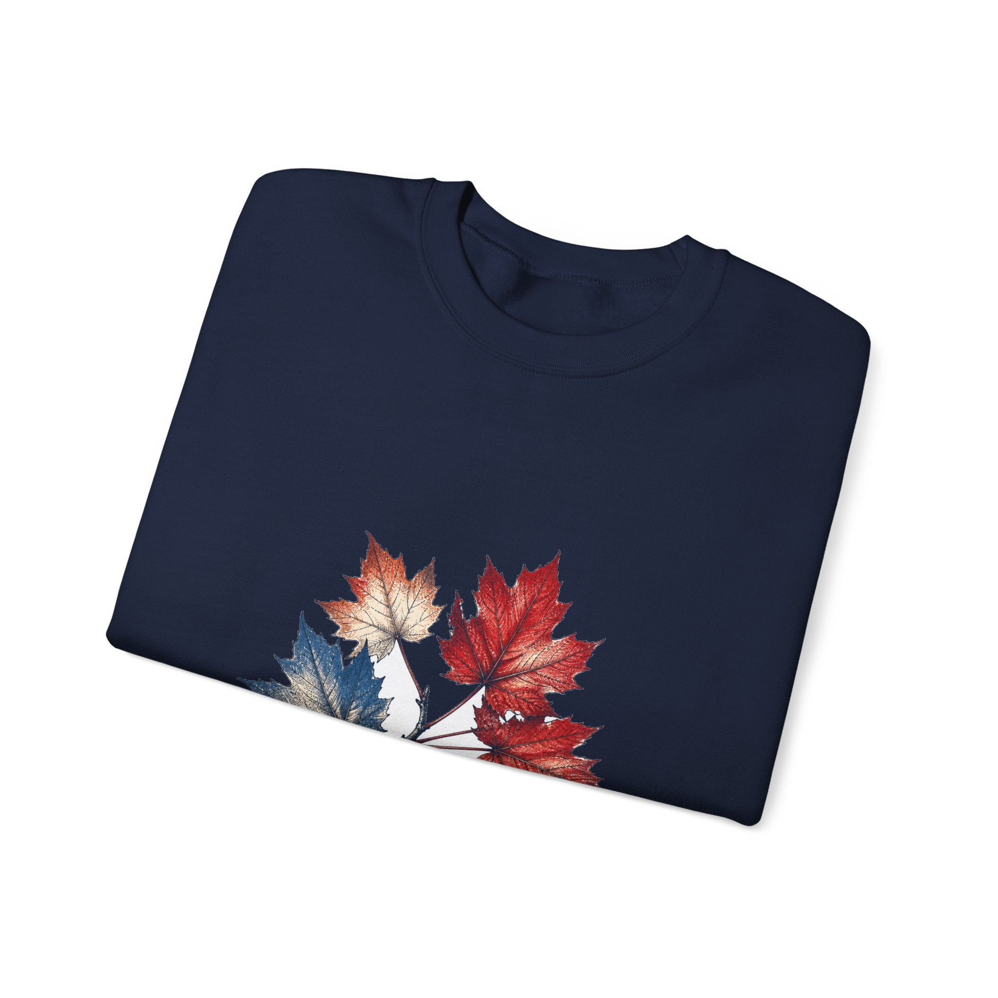 Matching Couple Sweatshirt - Cherry Blossom & Maple Leaf Matching Couple Crewneck Sweatshirt Hand-Drawn Art His Hers Best Friend Gift - Design B