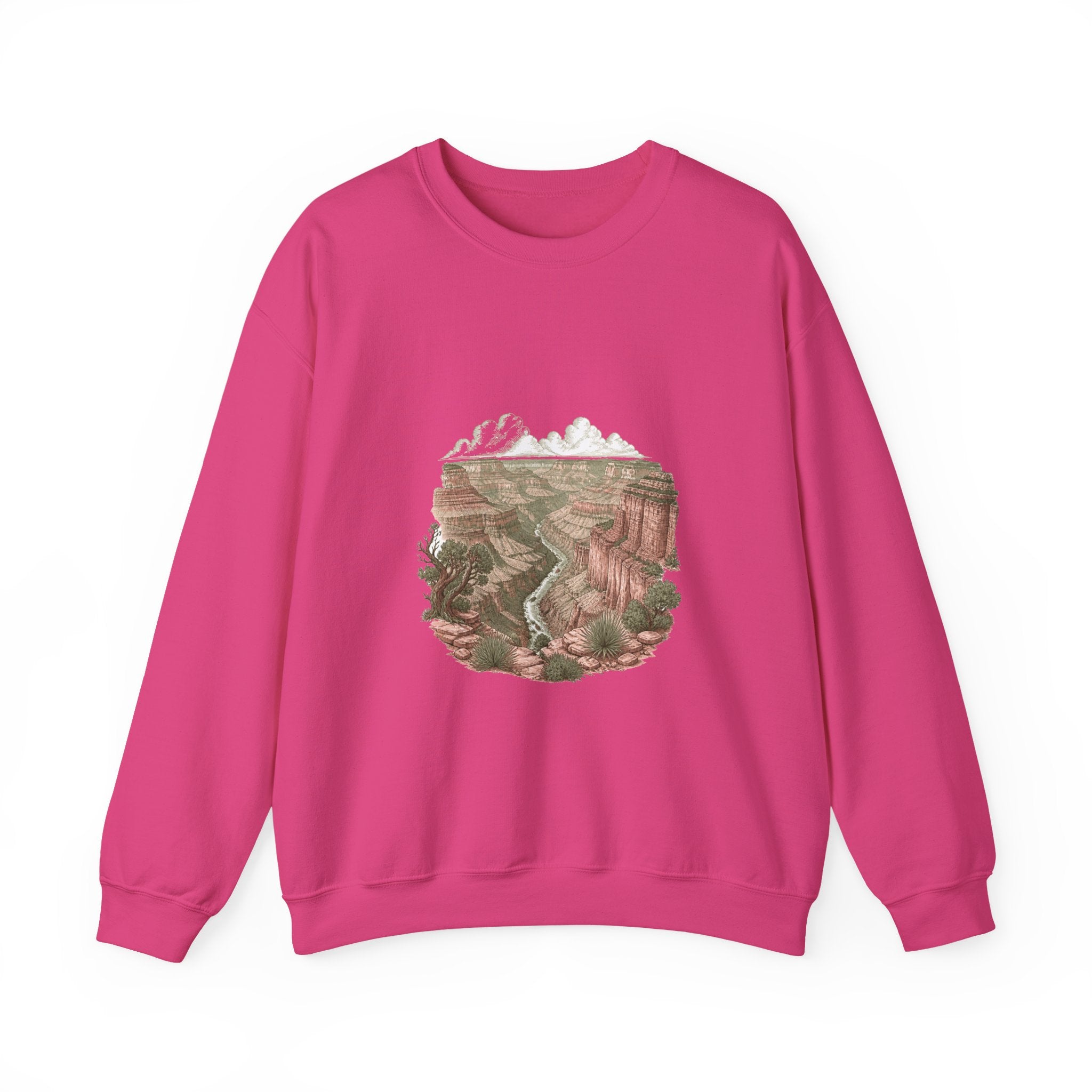 Matching Couple Sweatshirt - Lavender Fields & Canyon Matching Couple Comfort Colors Crew Vintage Art His Hers Honeymoon Gift - Design B