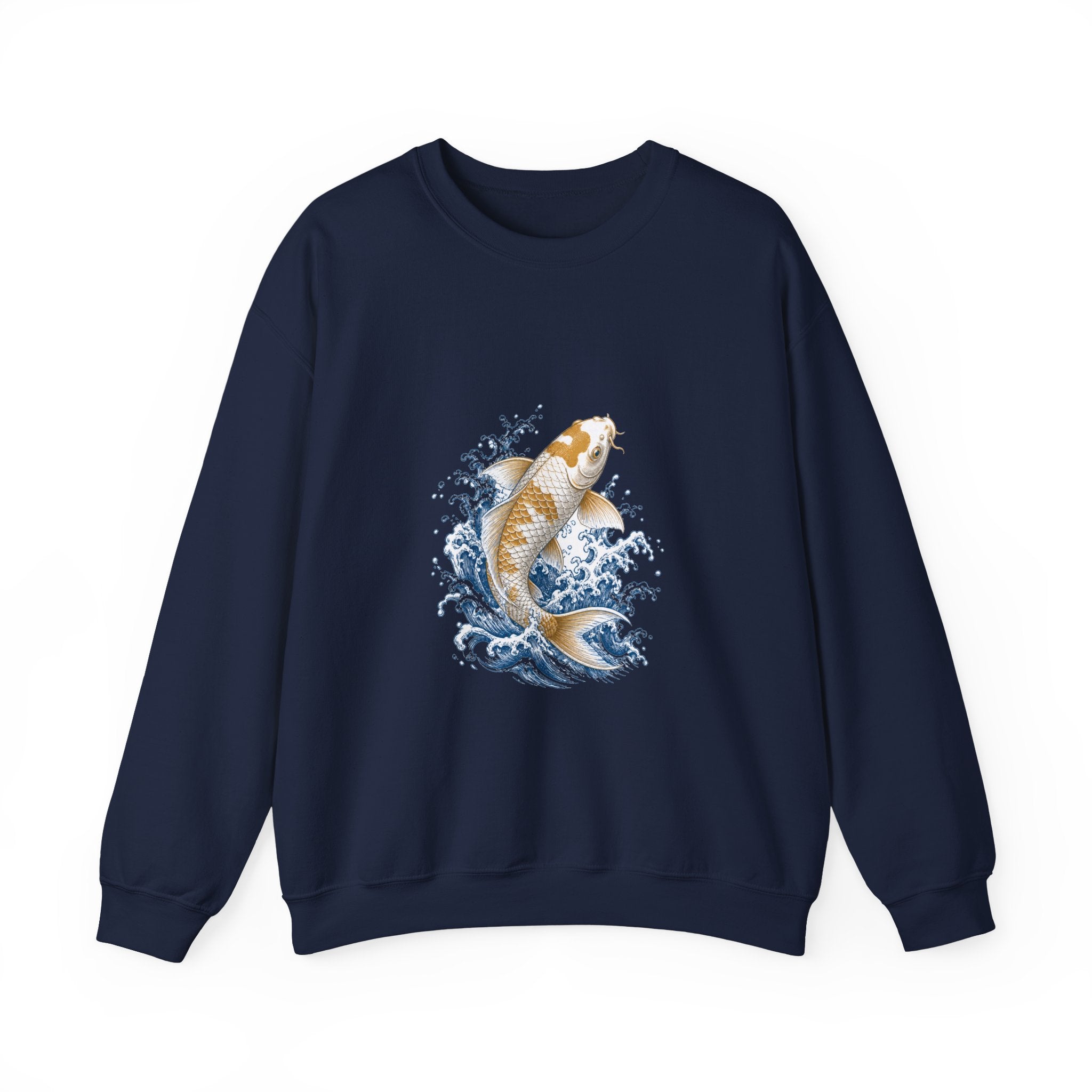 Matching Couple Sweatshirt - Koi Fish Yin Yang Matching Couple Premium Fleece Sweatshirt Vintage Art His Hers Honeymoon Gift - Design A