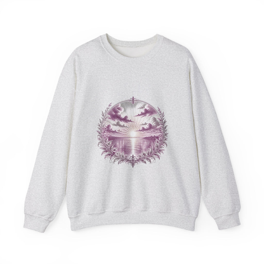 Matching Couple Sweatshirt - Sunrise & Sunset Matching Couple Premium Fleece Sweatshirt Vintage Art His Hers Honeymoon Gift - Design A