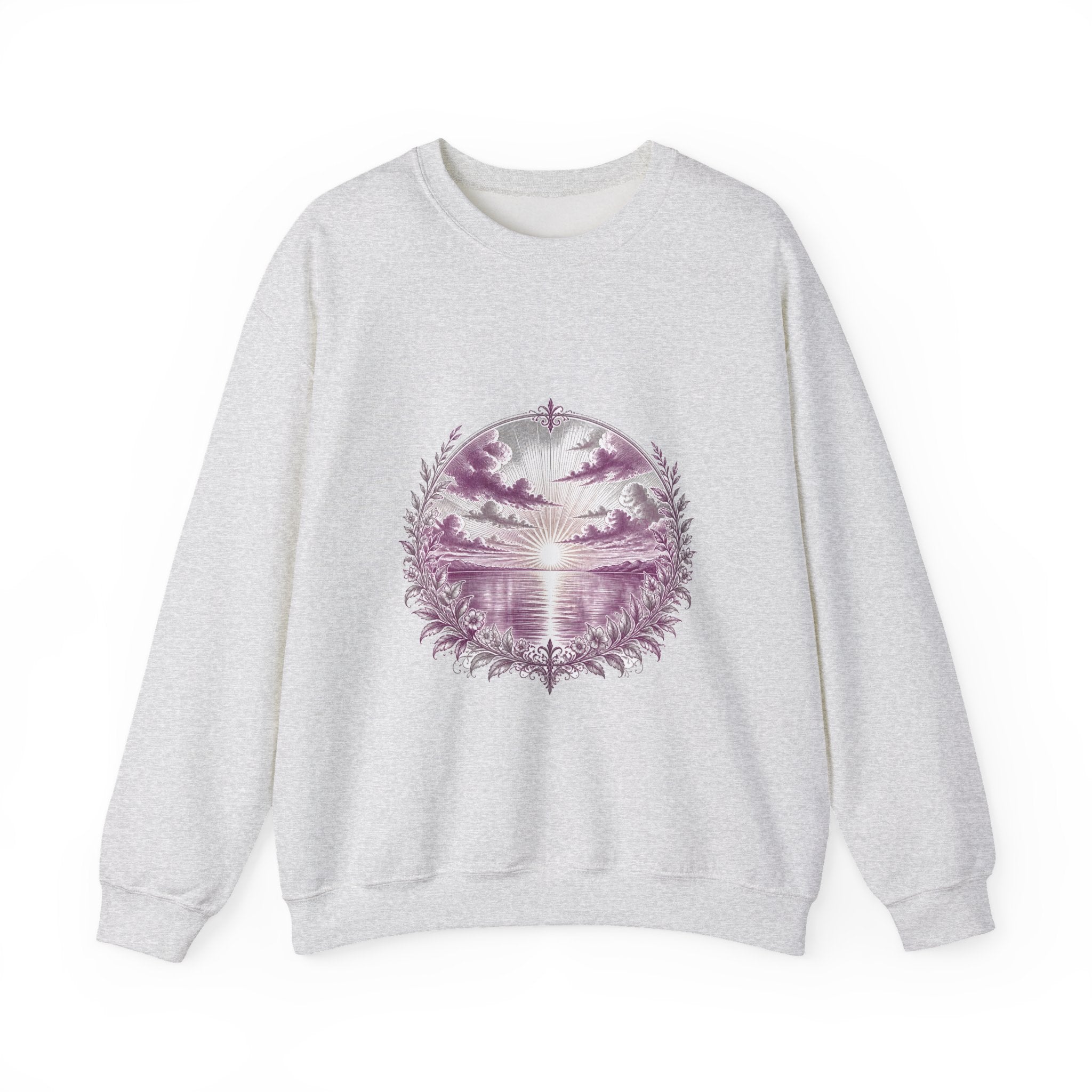 Matching Couple Sweatshirt - Sunrise & Sunset Matching Couple Premium Fleece Sweatshirt Vintage Art His Hers Honeymoon Gift - Design A