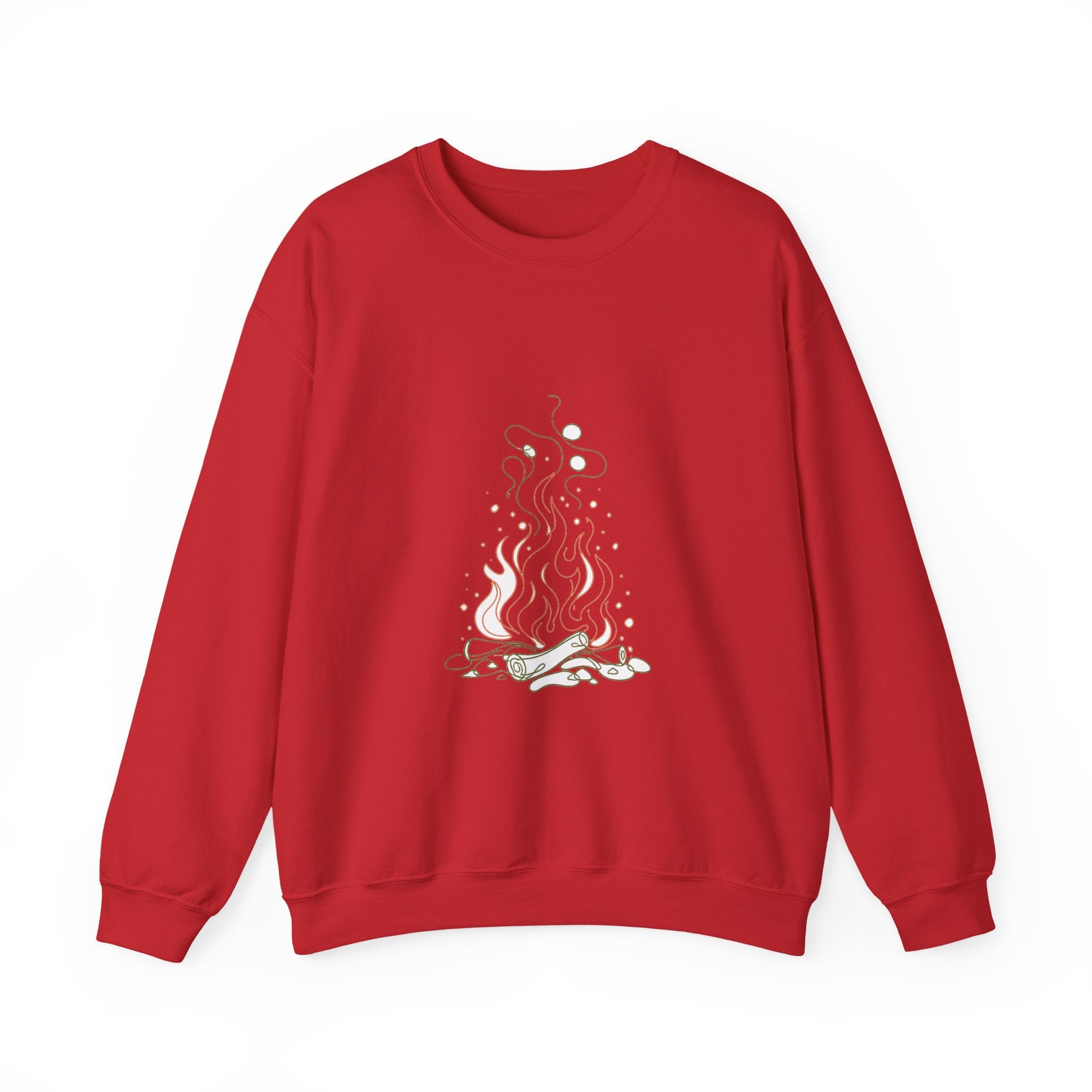 Matching Couple Sweatshirt - Wildfire & Waterfall Matching Couple Comfort Colors Crew Minimalist Art His Hers Christmas Gift - Design A