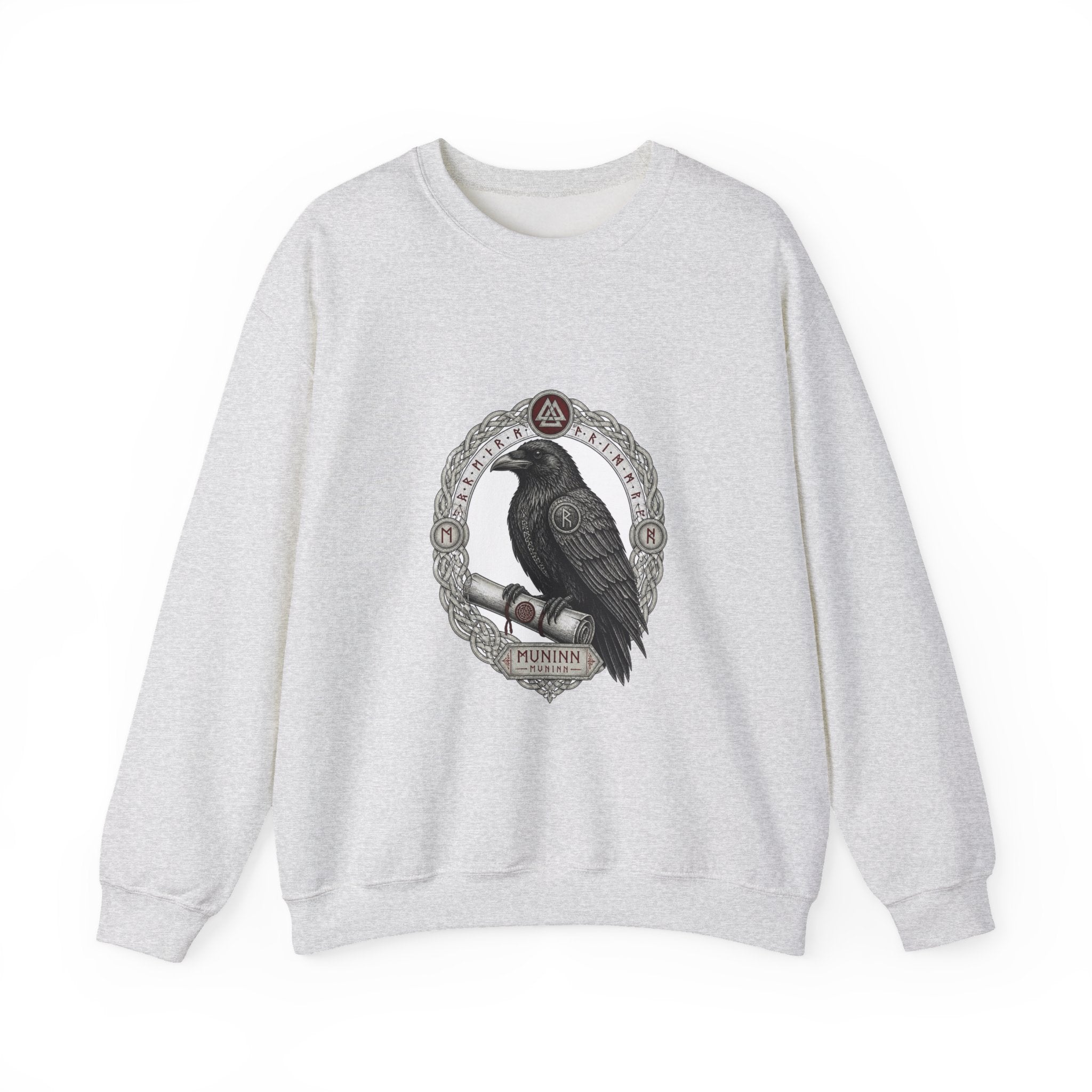 Matching Couple Sweatshirt - Huginn & Muninn Matching Couple Comfort Colors Crew Vintage Art His Hers Honeymoon Gift - Design B