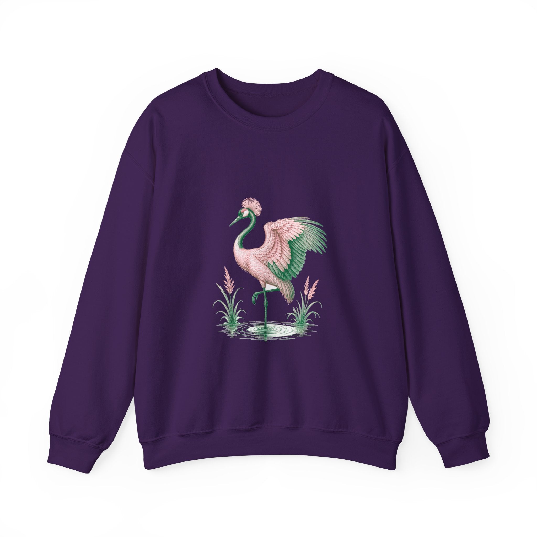 Matching Couple Sweatshirt - Tiger & Crane Matching Couple Comfort Colors Crew Vintage Art His Hers Honeymoon Gift - Design B