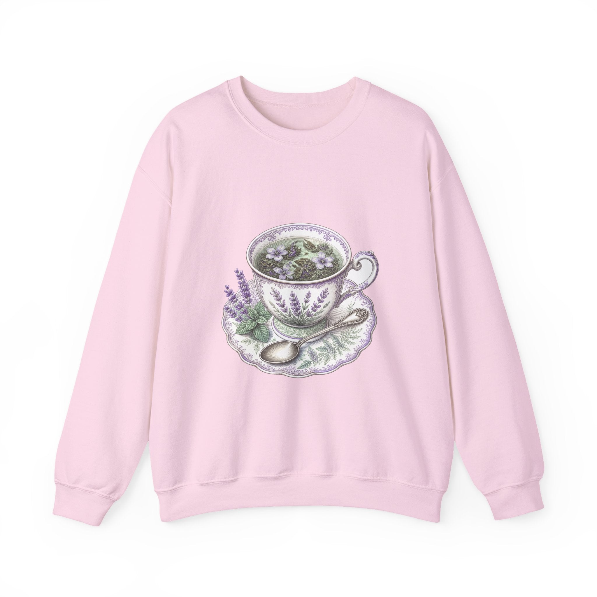 Matching Couple Sweatshirt - Coffee & Tea Matching Couple Premium Fleece Sweatshirt Vintage Art His Hers Honeymoon Gift - Design B