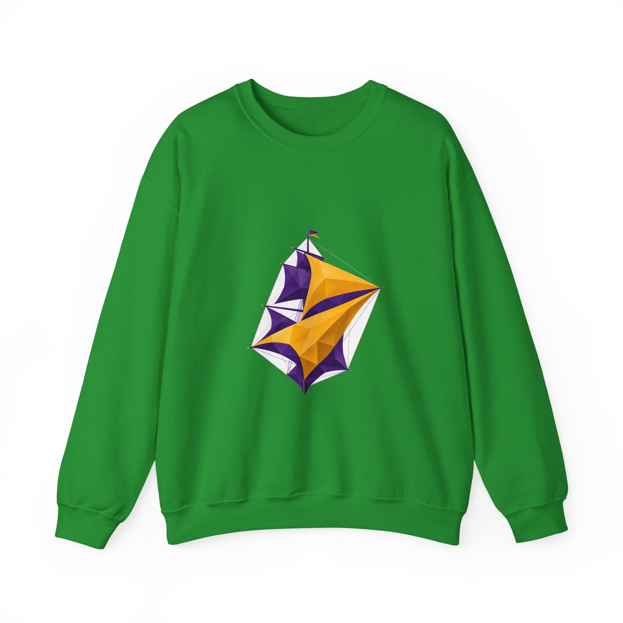 Matching Couple Sweatshirt - Anchor & Sail Matching Couple Crewneck Sweatshirt Geometric Art His Hers Couple Gift - Design B