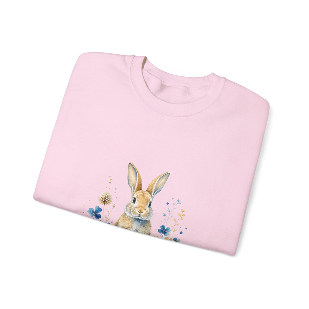 Matching Couple Sweatshirt - Fox & Rabbit Matching Couple Premium Fleece Sweatshirt Watercolor Art His Hers Birthday Gift - Design B