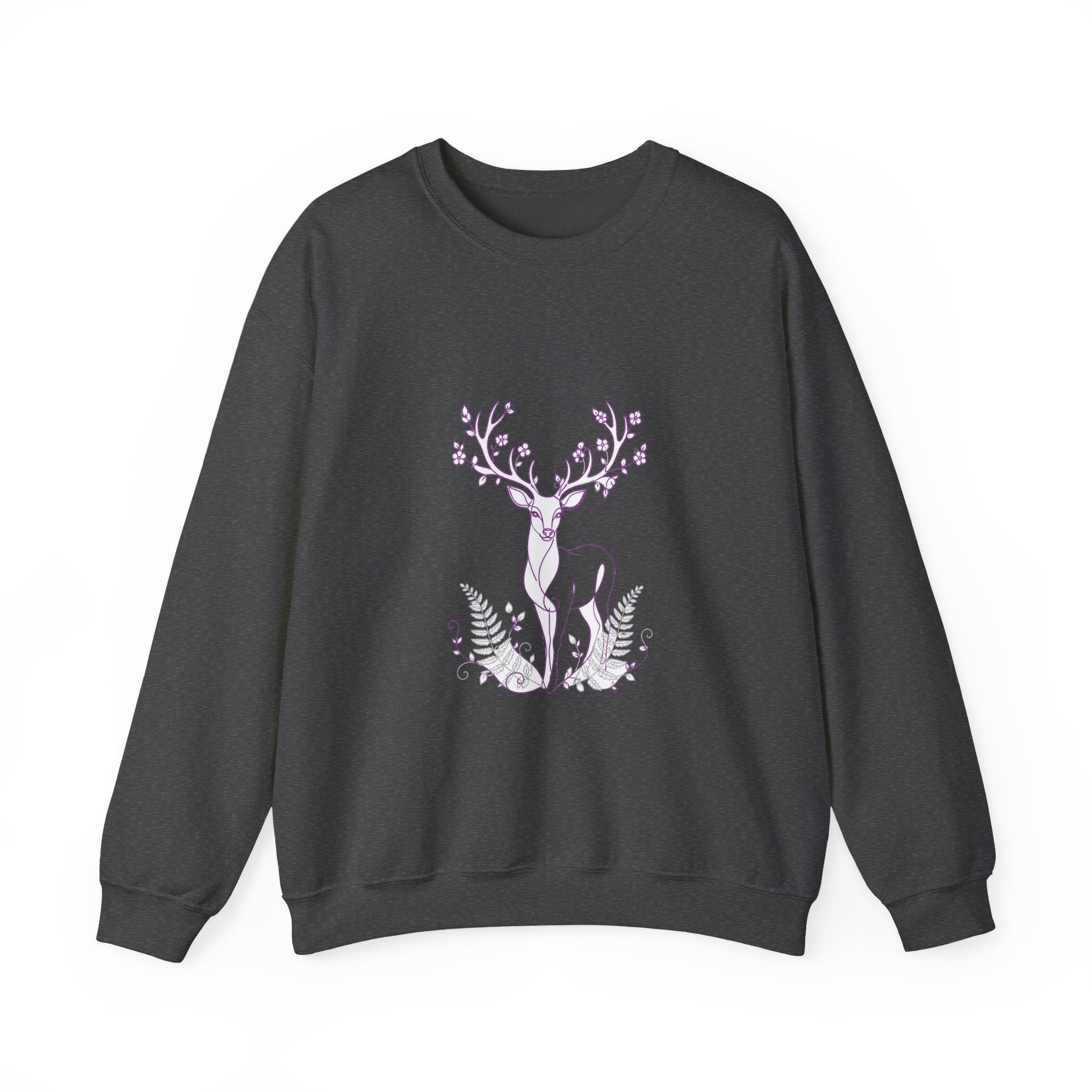 Matching Couple Sweatshirt - Bear & Deer Matching Couple Comfort Colors Crew Minimalist Art His Hers Christmas Gift - Design B