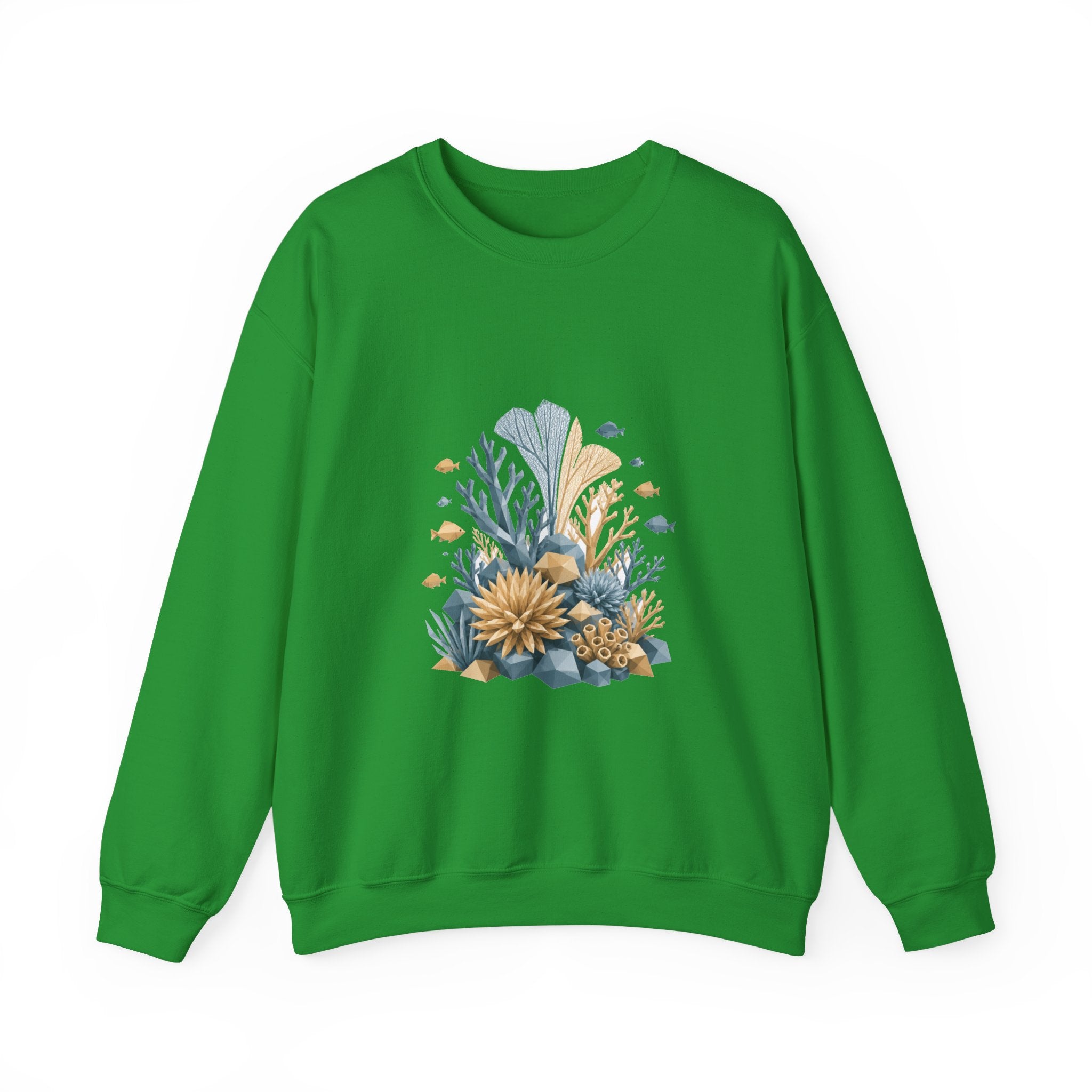 Matching Couple Sweatshirt - Coral Reef & Deep Sea Matching Couple Comfort Colors Crew Geometric Art His Hers Love Gift - Design A