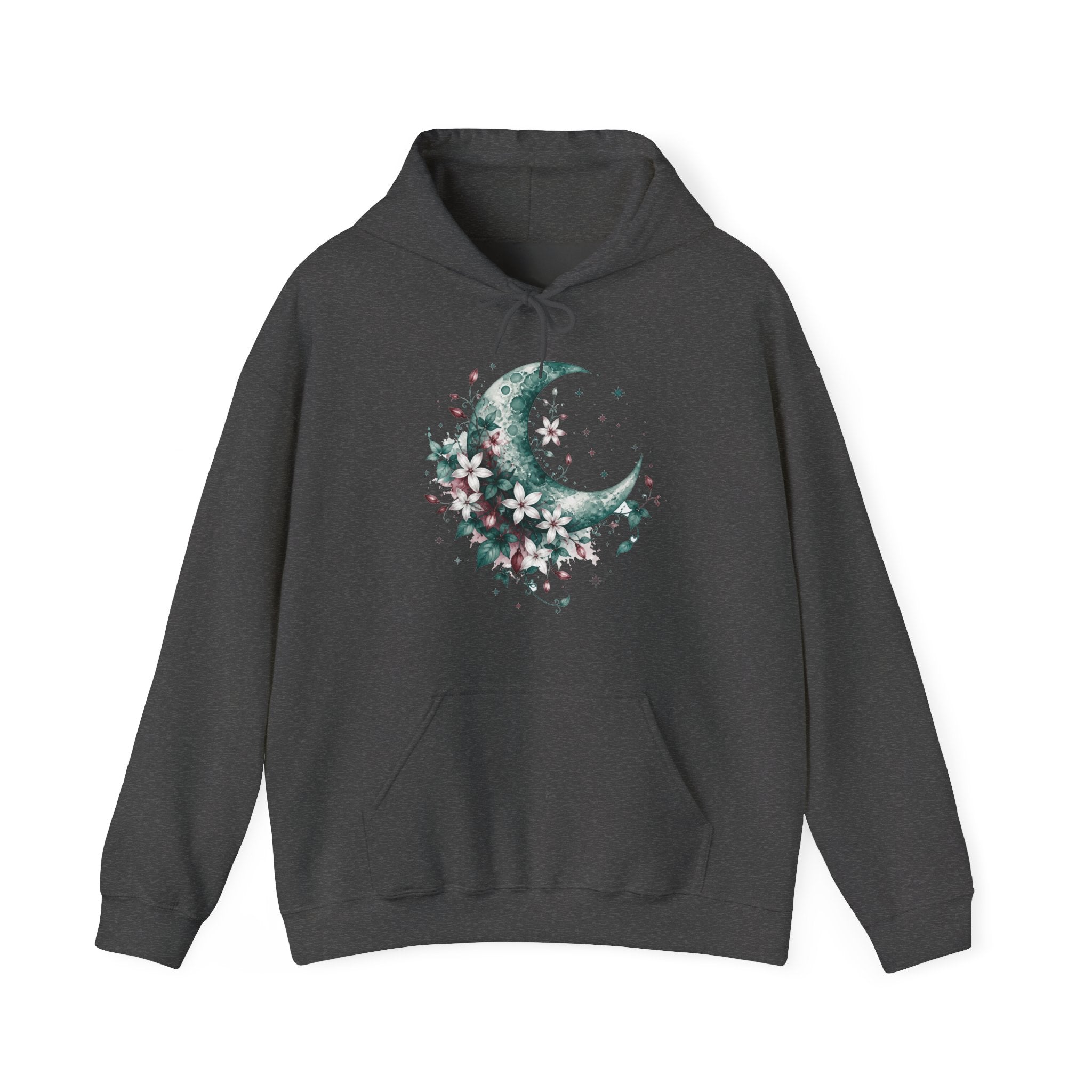 Matching Couple Sweatshirt - Sun & Moon Matching Couple Hooded Sweatshirt Watercolor Art His Hers Engagement Gift - Design A