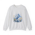 Matching Couple Sweatshirt - Mountain & Ocean Matching Couple Premium Fleece Sweatshirt Vintage Art His Hers Honeymoon Gift - Design A