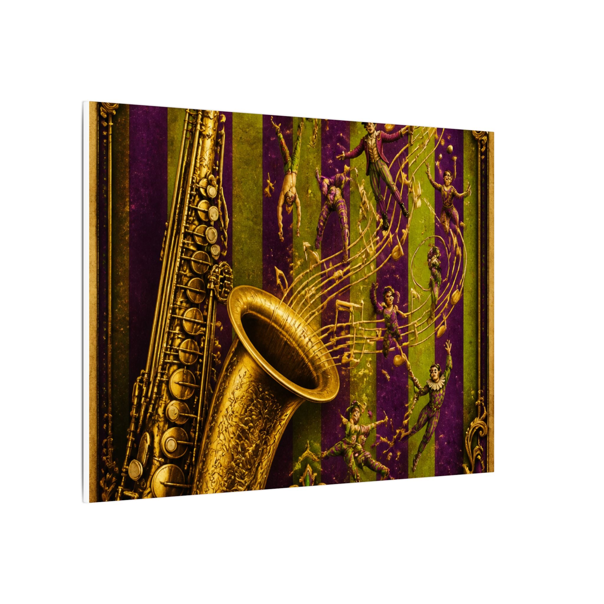 Saxophone Music Circus Wall Art Canvas 24×36 Baroque Studio Decor Maximalist Print