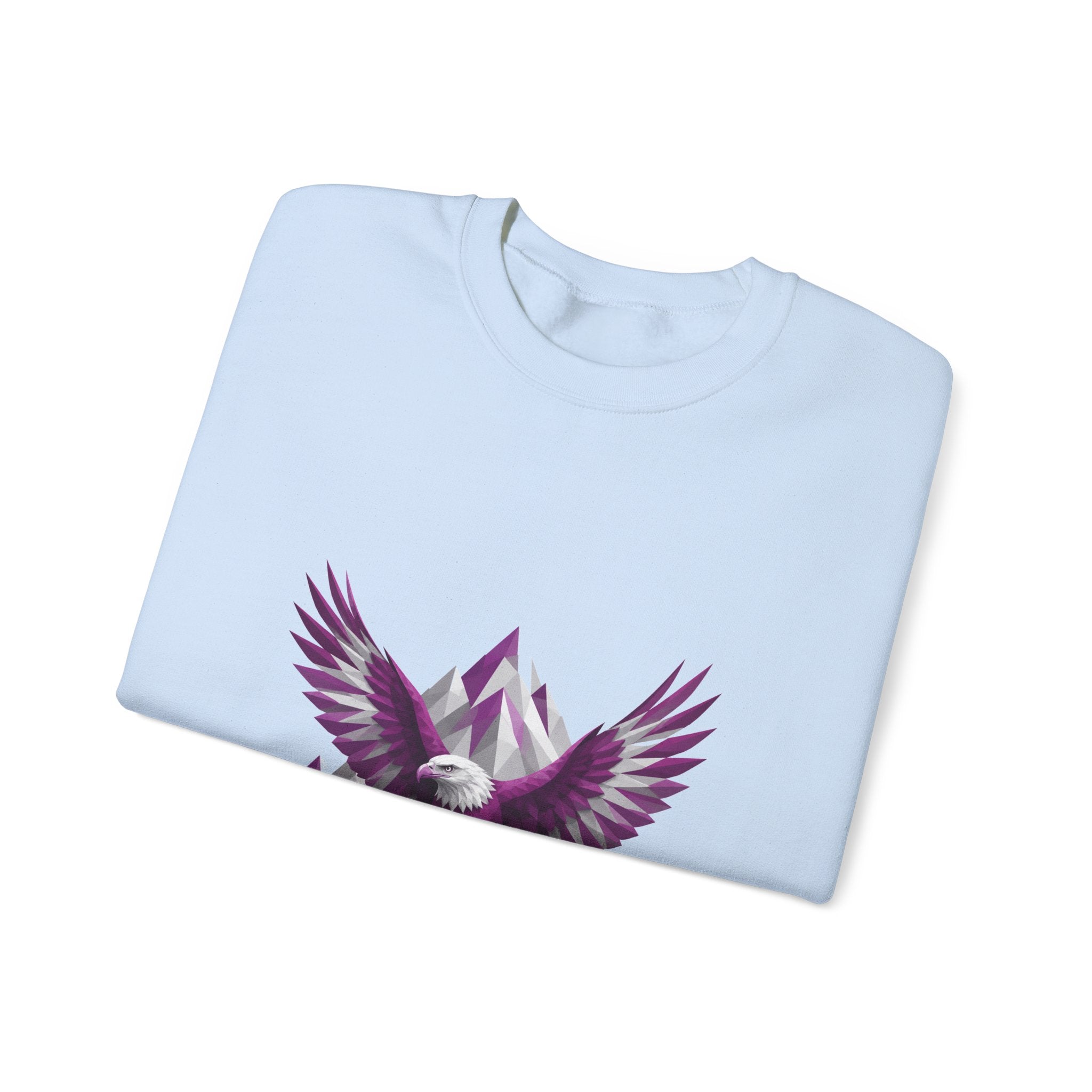 Matching Couple Sweatshirt - Eagle & Whale Matching Couple Crewneck Sweatshirt Geometric Art His Hers Couple Gift - Design A
