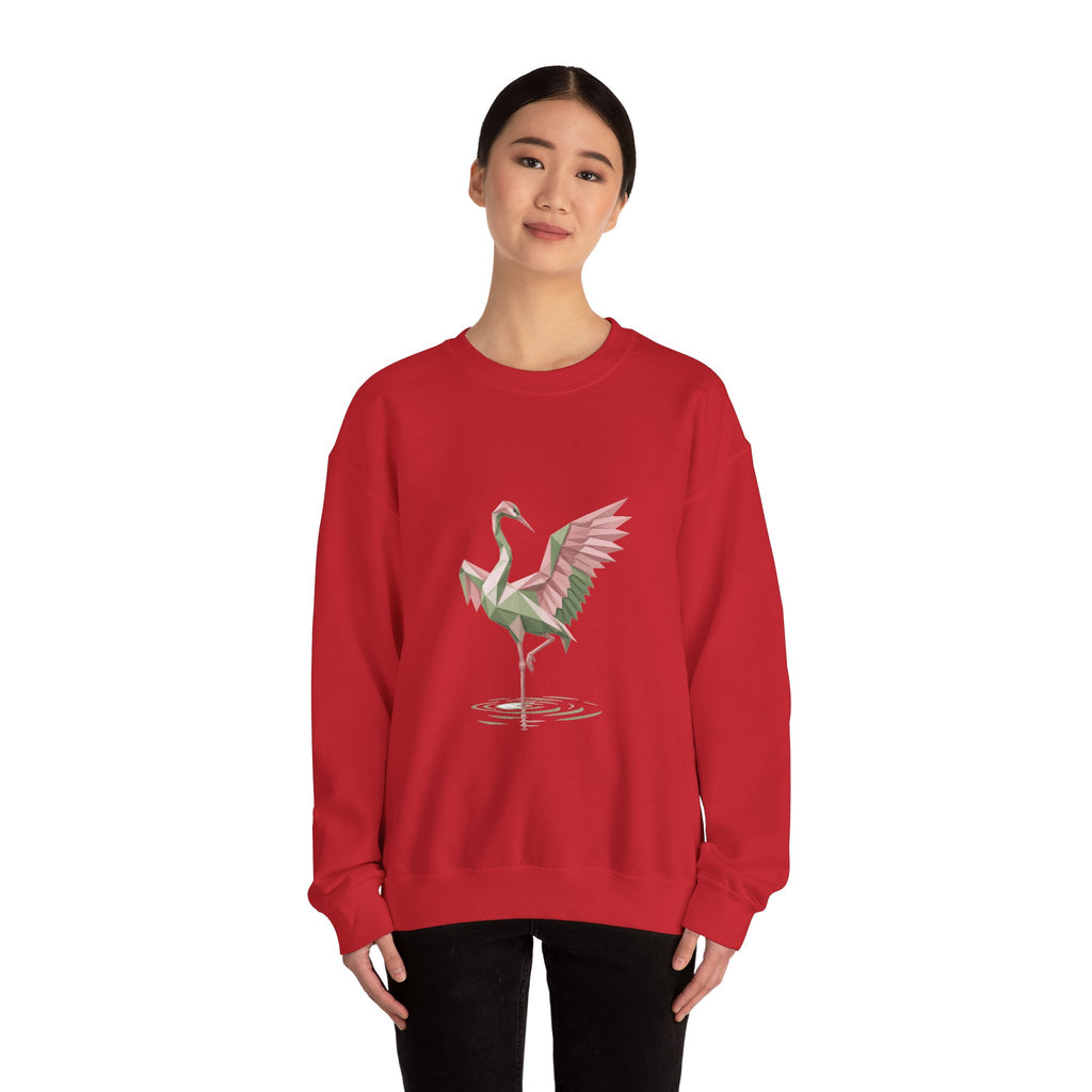 Matching Couple Sweatshirt - Tiger & Crane Matching Couple Comfort Colors Crew Geometric Art His Hers Love Gift - Design B