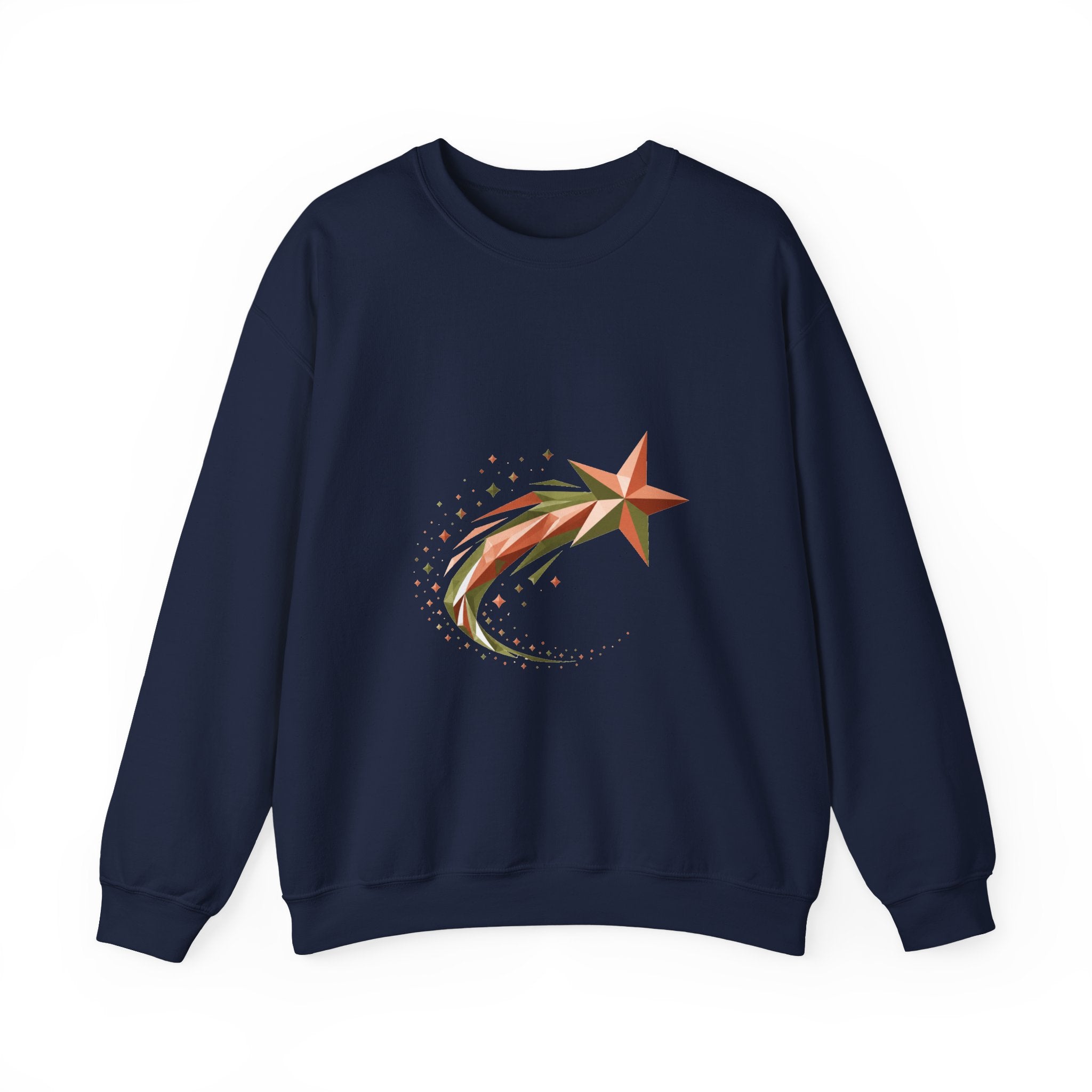 Matching Couple Sweatshirt - Shooting Star & North Star Matching Couple Comfort Colors Crew Geometric Art His Hers Love Gift - Design A