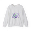 Matching Couple Sweatshirt - Astronaut & Planet Matching Couple Crewneck Sweatshirt Geometric Art His Hers Couple Gift - Design B
