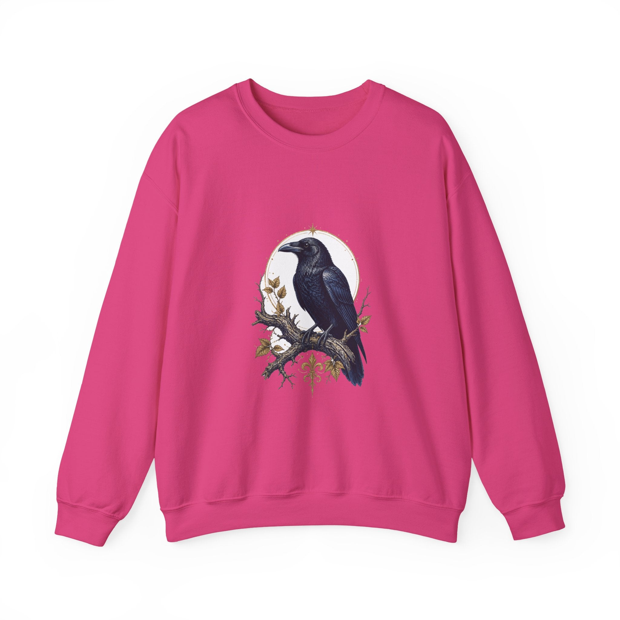 Matching Couple Sweatshirt - Raven & Swan Matching Couple Premium Fleece Sweatshirt Vintage Art His Hers Honeymoon Gift - Design A