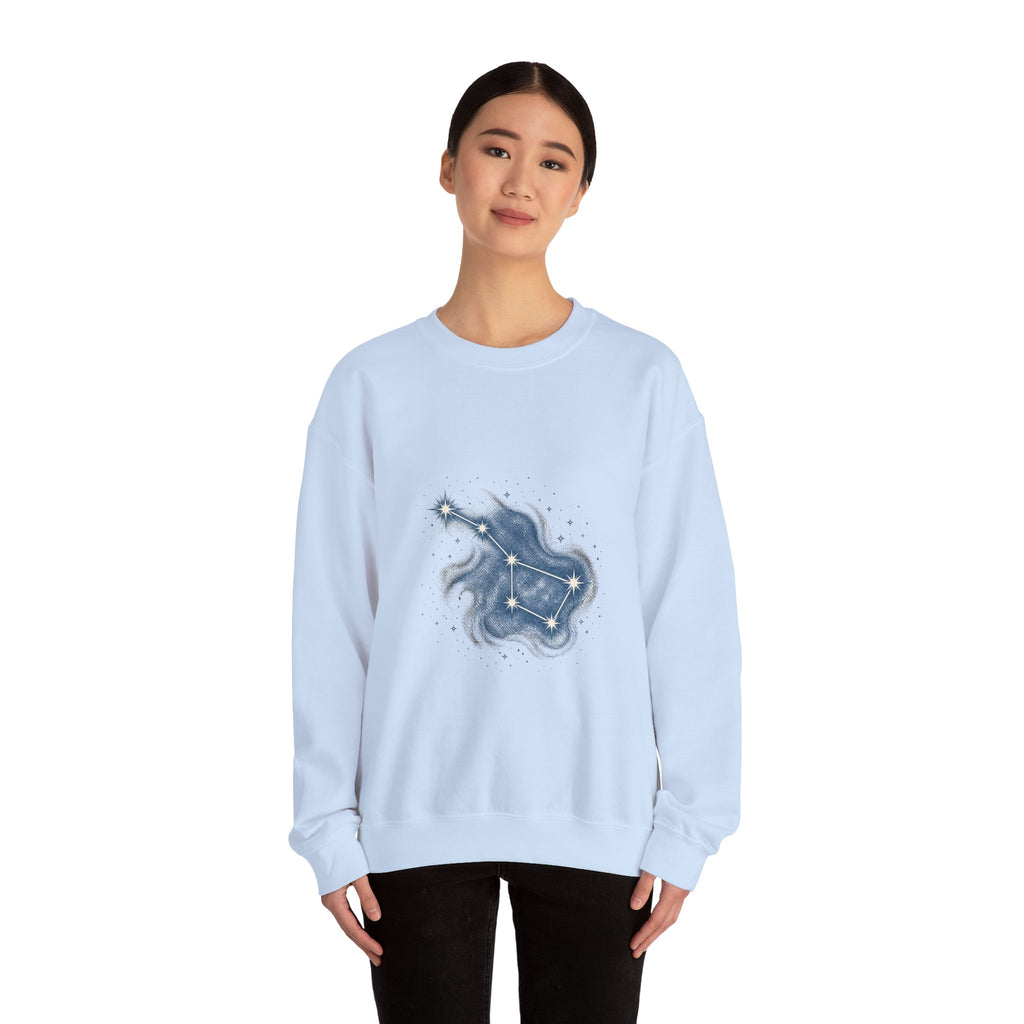 Matching Couple Sweatshirt - Big & Little Dipper Matching Couple Premium Fleece Sweatshirt Hand-Drawn Art His Hers Anniversary Gift - Design A