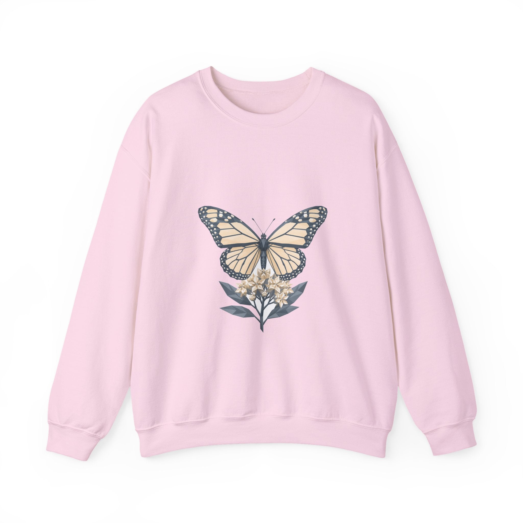 Matching Couple Sweatshirt - Butterfly & Moth Matching Couple Premium Fleece Sweatshirt Geometric Art His Hers Love Gift - Design A