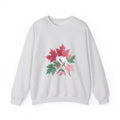 Matching Couple Sweatshirt - Cherry Blossom & Maple Leaf Matching Couple Premium Fleece Sweatshirt Vintage Art His Hers Honeymoon Gift - Design B
