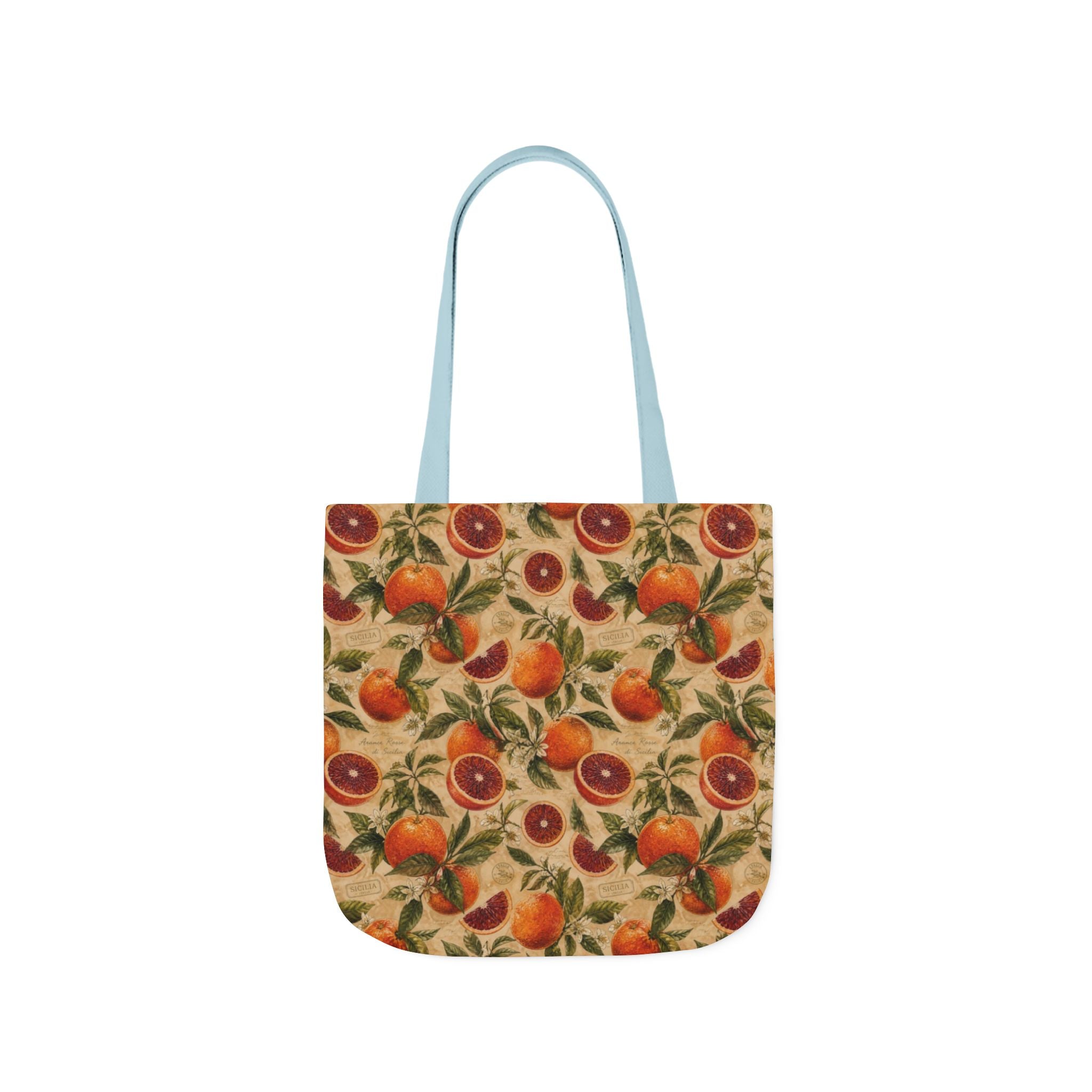Blood Oranges Canvas Tote Bag Mediterranean Kitchen Watercolor Design Italian Cottagecore Gift