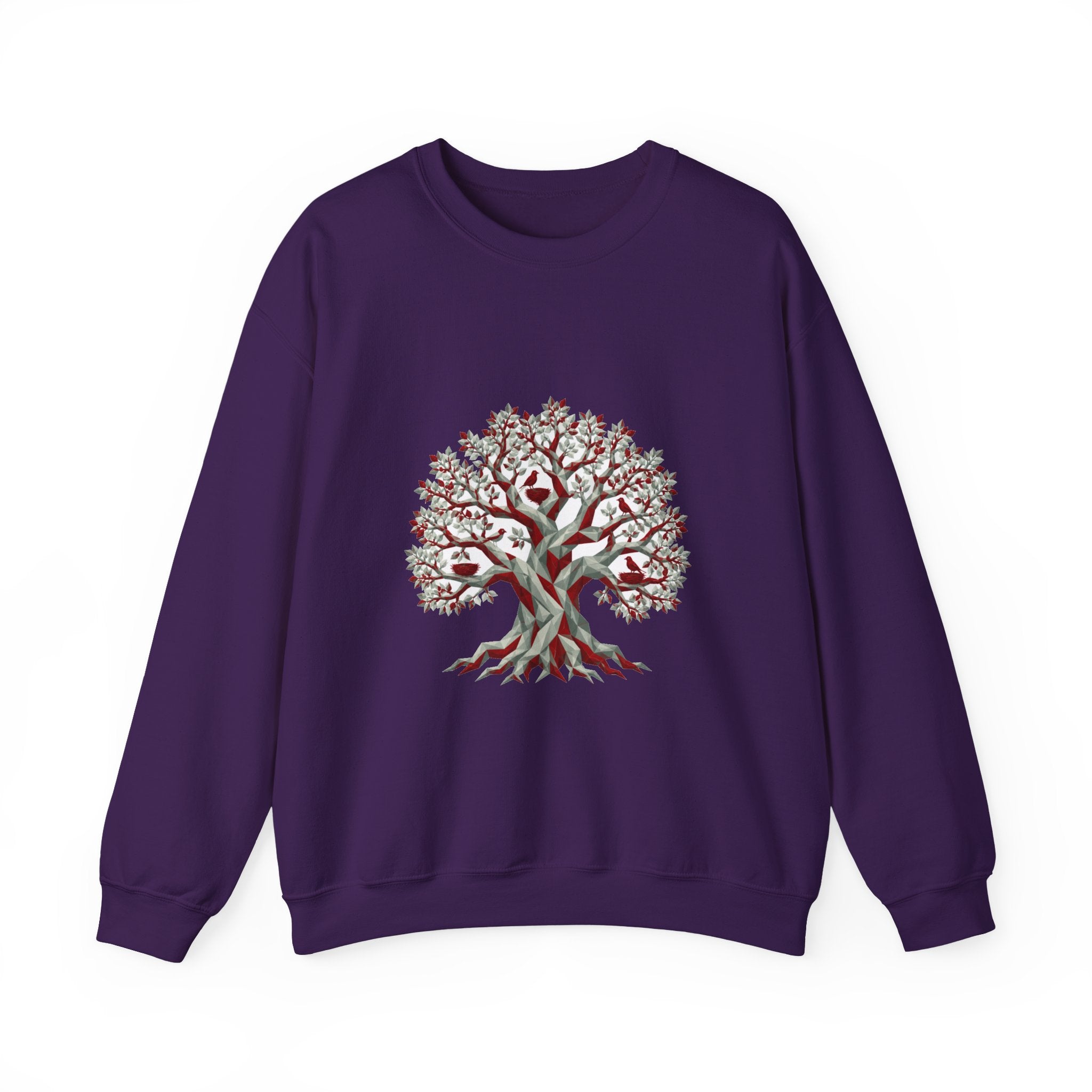 Matching Couple Sweatshirt - Ancient Oak & Deep Roots Matching Couple Comfort Colors Crew Geometric Art His Hers Love Gift - Design A