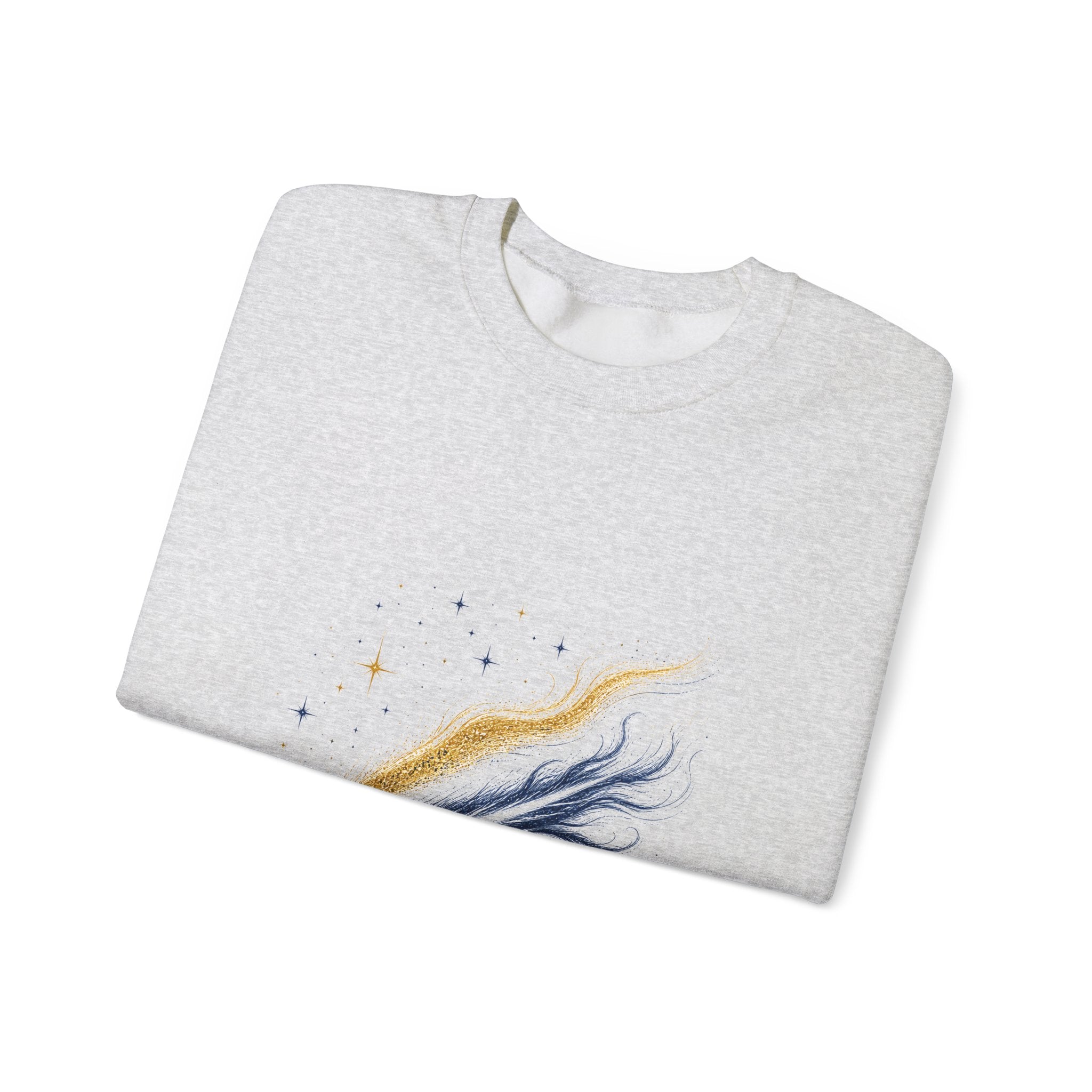 Matching Couple Sweatshirt - Comet & Asteroid Matching Couple Comfort Colors Crew Hand-Drawn Art His Hers Anniversary Gift - Design A
