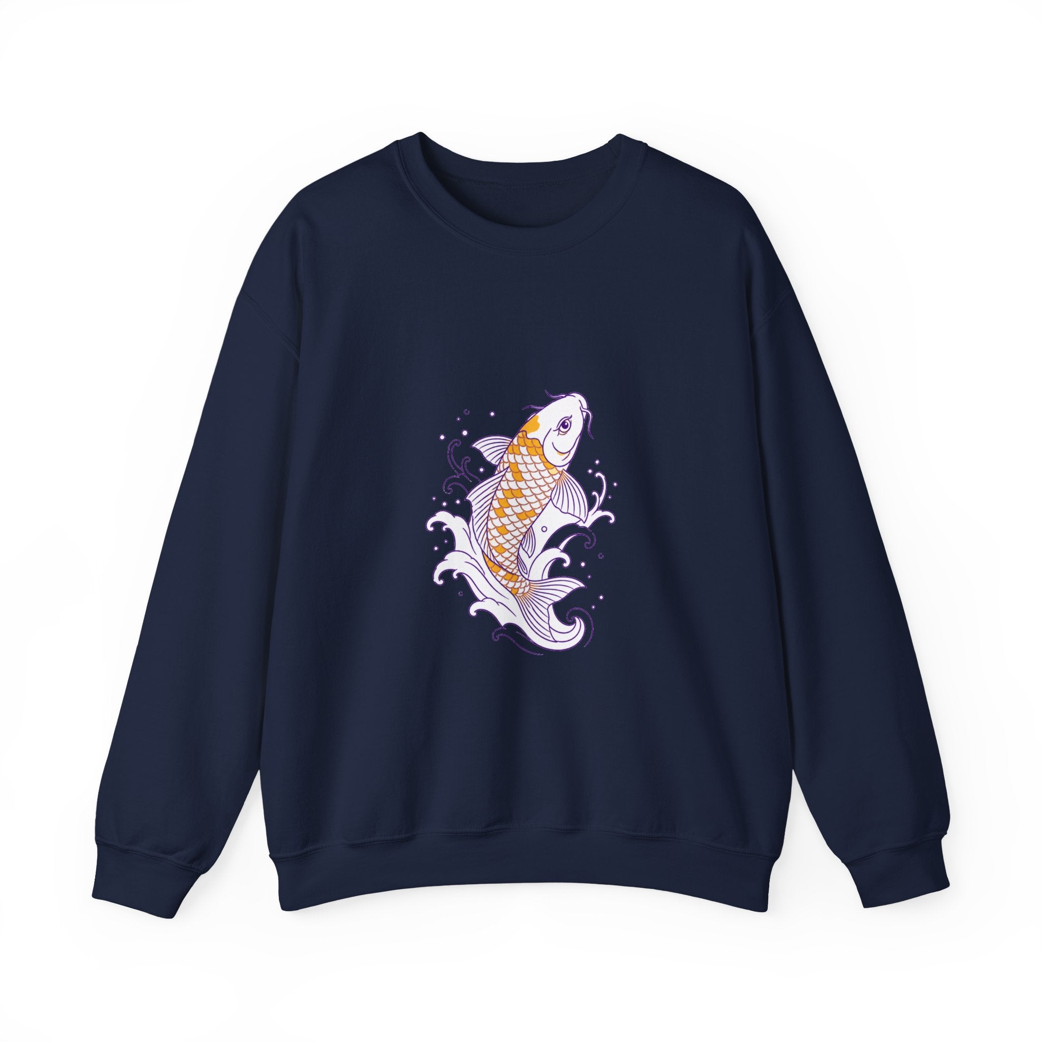 Matching Couple Sweatshirt - Koi Fish Yin Yang Matching Couple Comfort Colors Crew Minimalist Art His Hers Christmas Gift - Design A