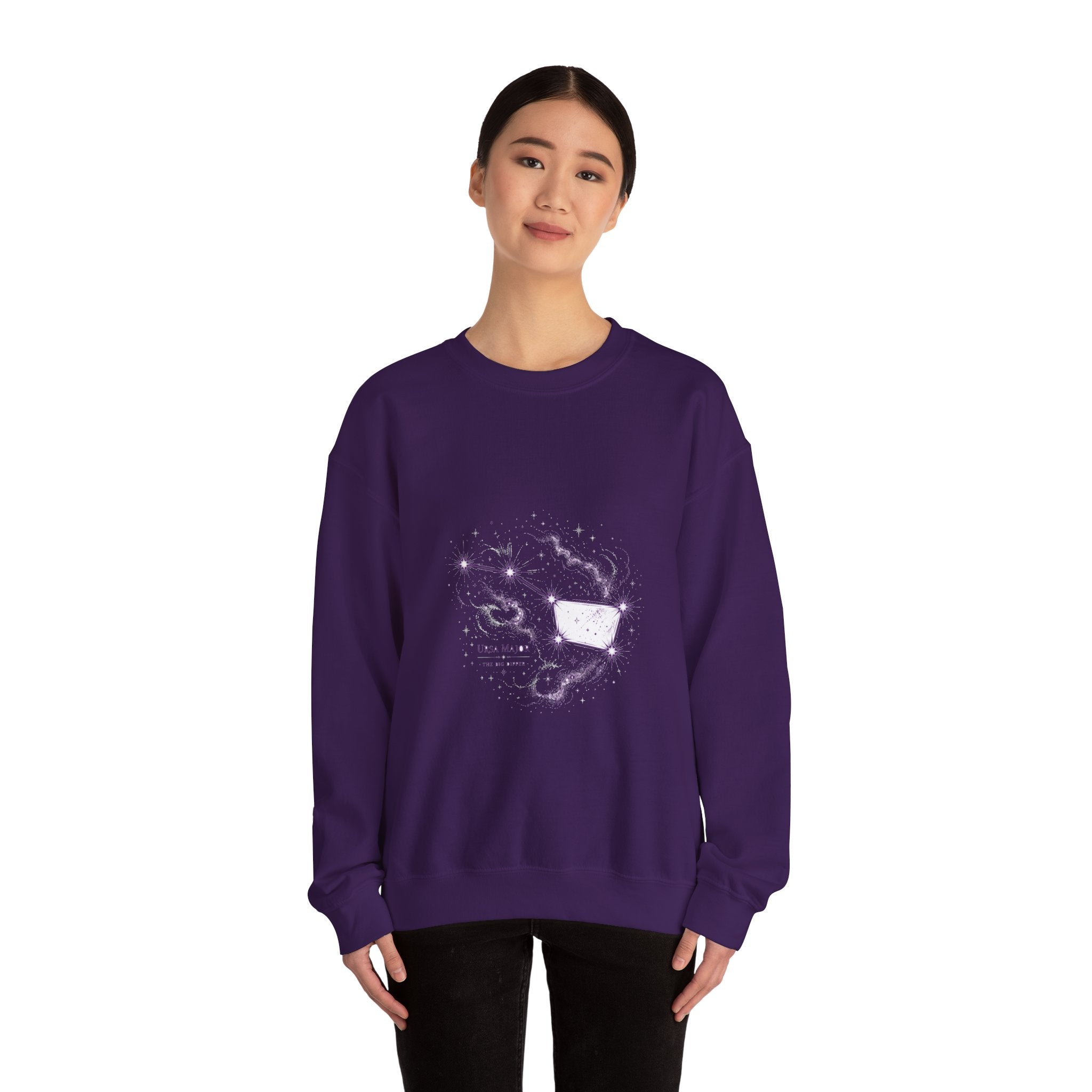 Matching Couple Sweatshirt - Big & Little Dipper Matching Couple Comfort Colors Crew Hand-Drawn Art His Hers Anniversary Gift - Design A