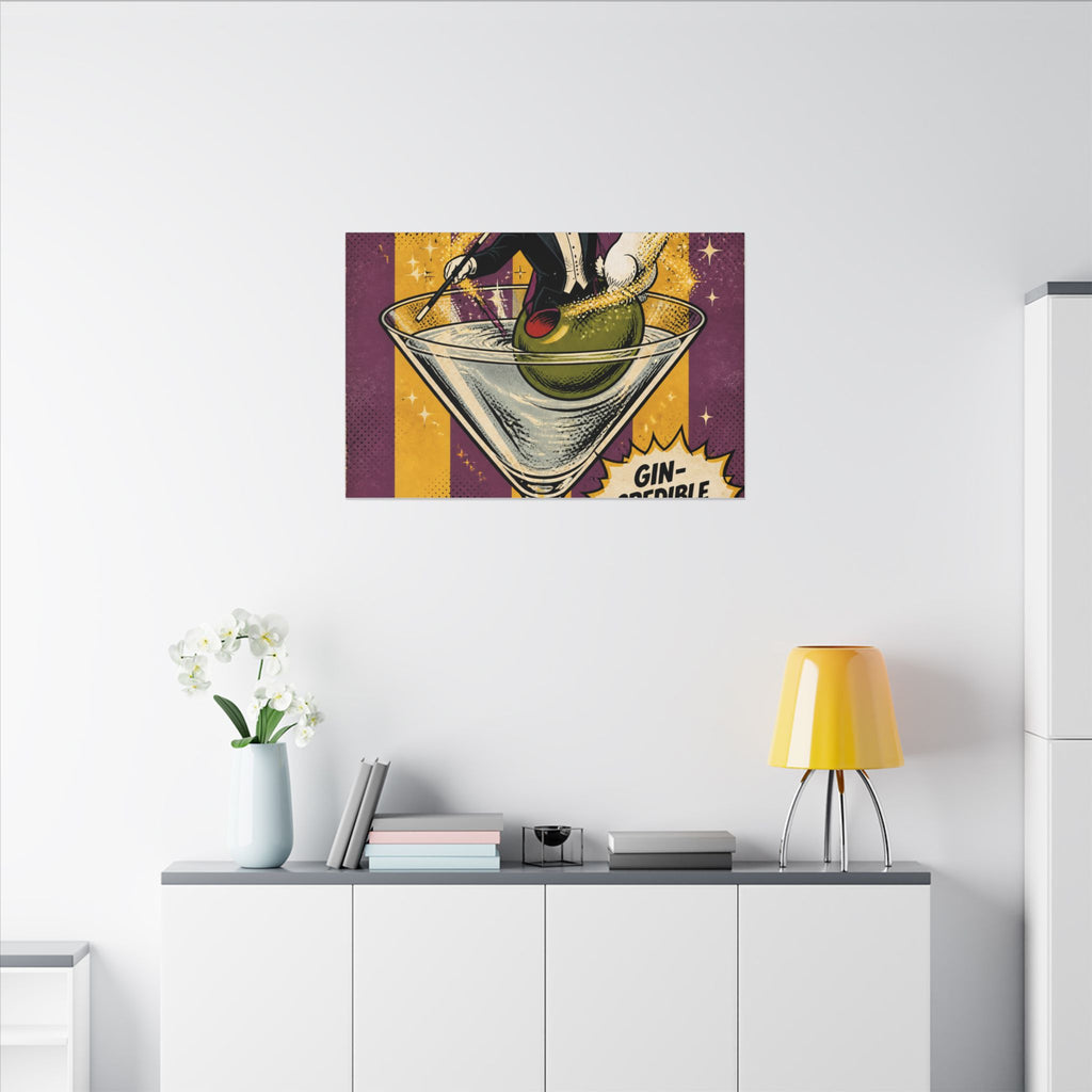 Martini Magician Wall Art Canvas 16×20 Pop Art Living Room Decor Maximalist Print