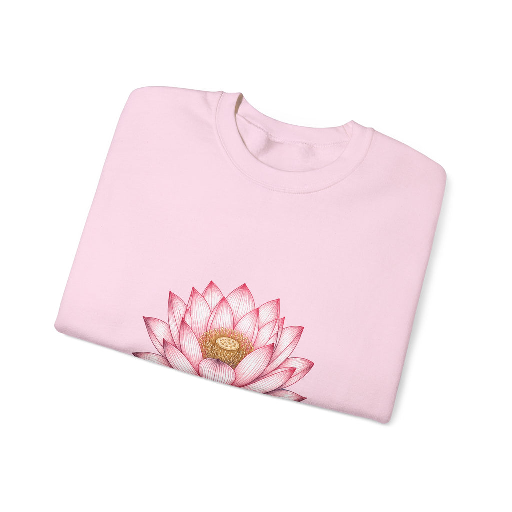 Matching Couple Sweatshirt - Open & Closed Lotus Matching Couple Premium Fleece Sweatshirt Hand-Drawn Art His Hers Anniversary Gift - Design A