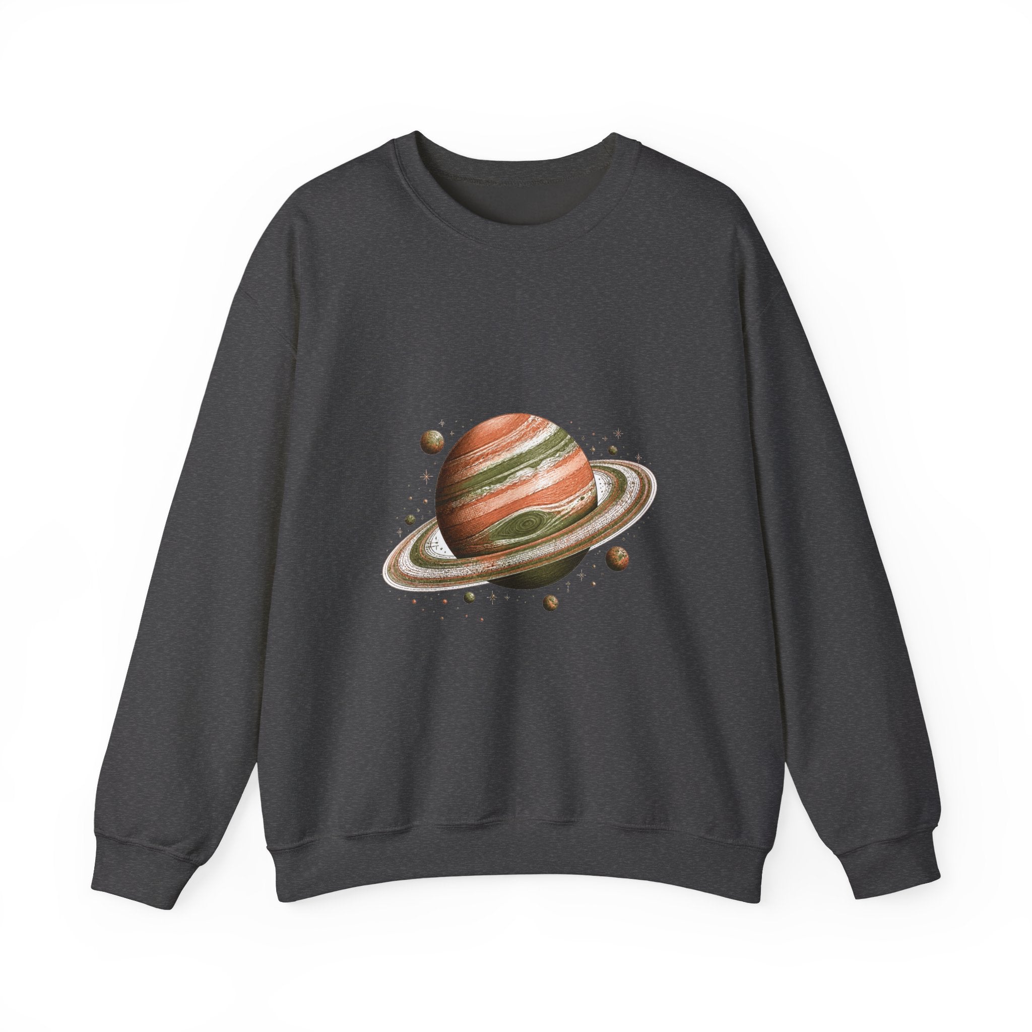 Matching Couple Sweatshirt - Astronaut & Planet Matching Couple Comfort Colors Crew Hand-Drawn Art His Hers Anniversary Gift - Design B