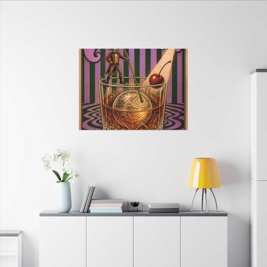 Old Fashioned Ringmaster Wall Art Canvas 24×36 Psychedelic Dining Room Decor Maximalist Print