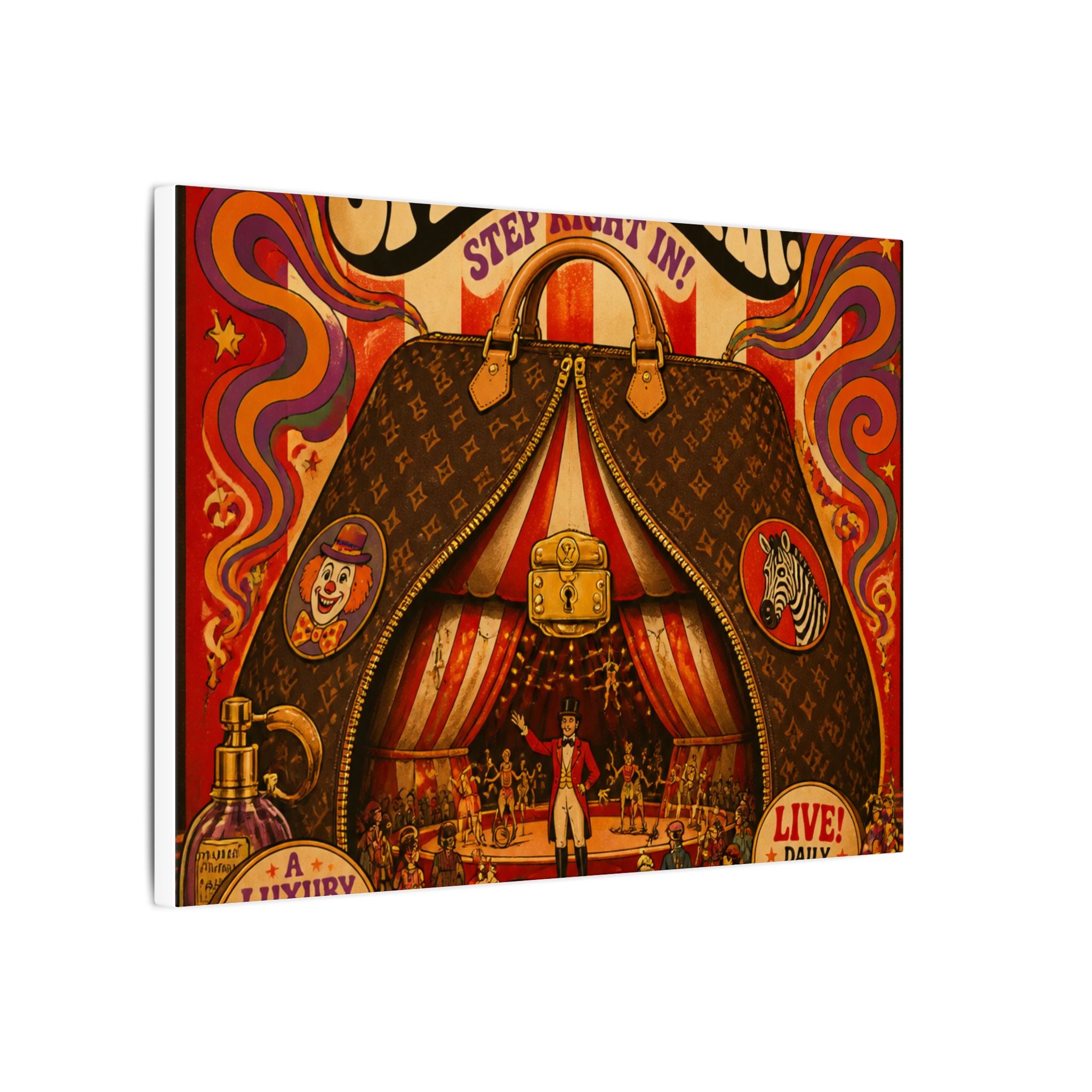 Handbag Big Top Wall Art Canvas 24×36 Psychedelic Dining Room Decor Maximalist Print