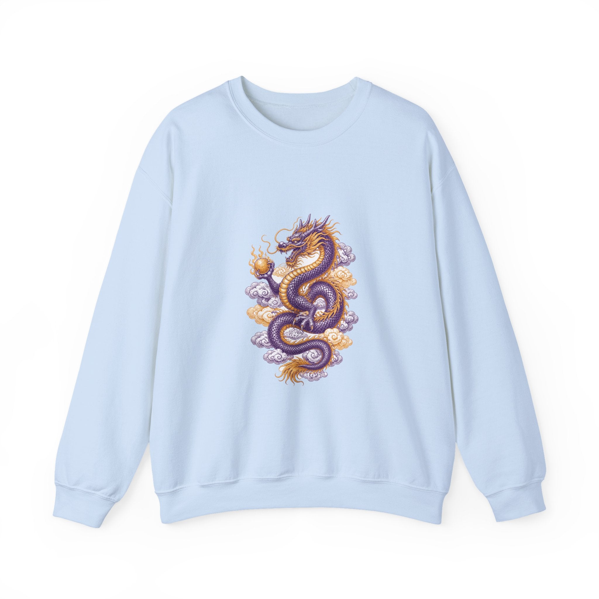 Matching Couple Sweatshirt - Dragon & Phoenix Matching Couple Comfort Colors Crew Vintage Art His Hers Honeymoon Gift - Design A